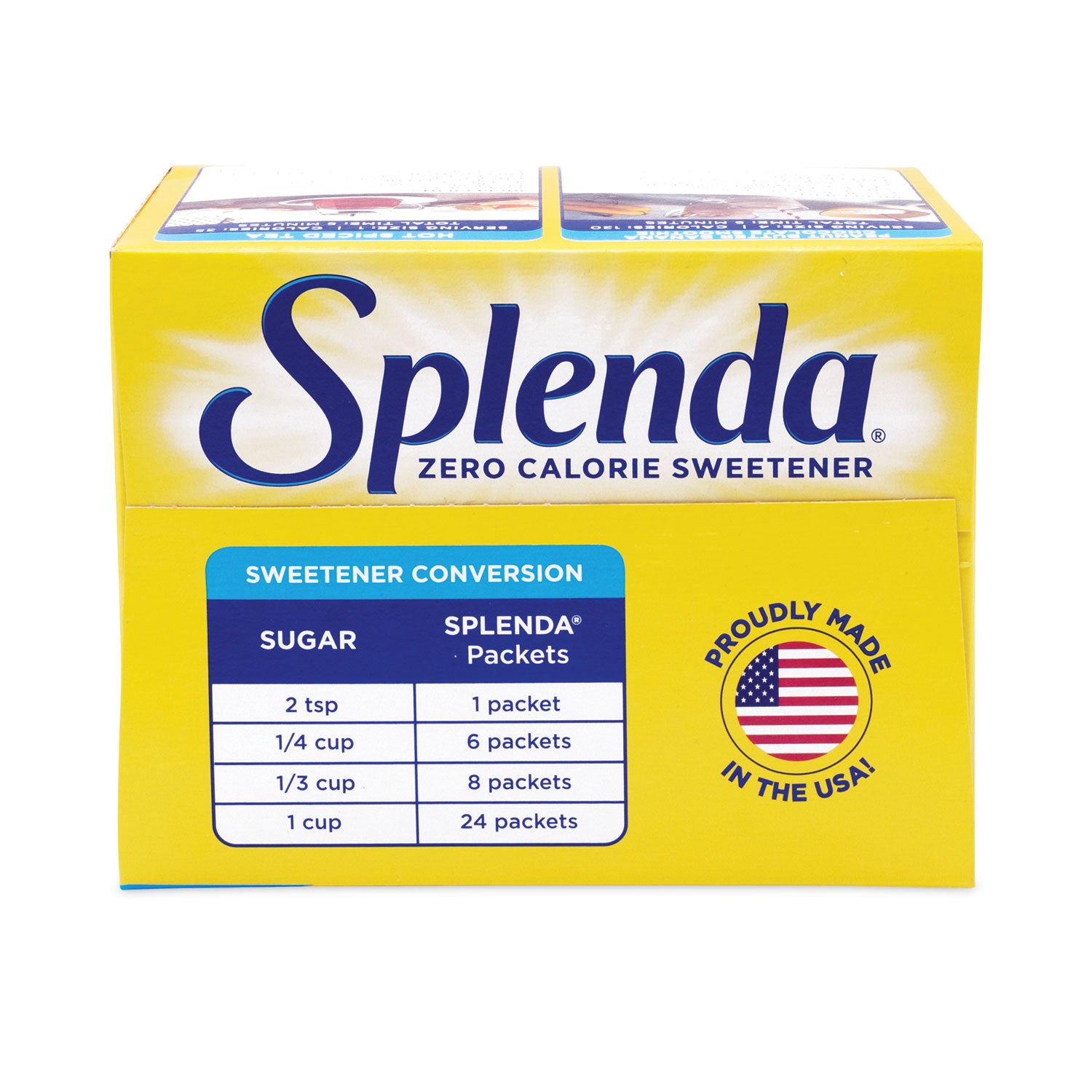 Splenda® No Calorie Sweetener Packets, 0.035 oz Packets, 400/Box, 6 Boxes/Carton