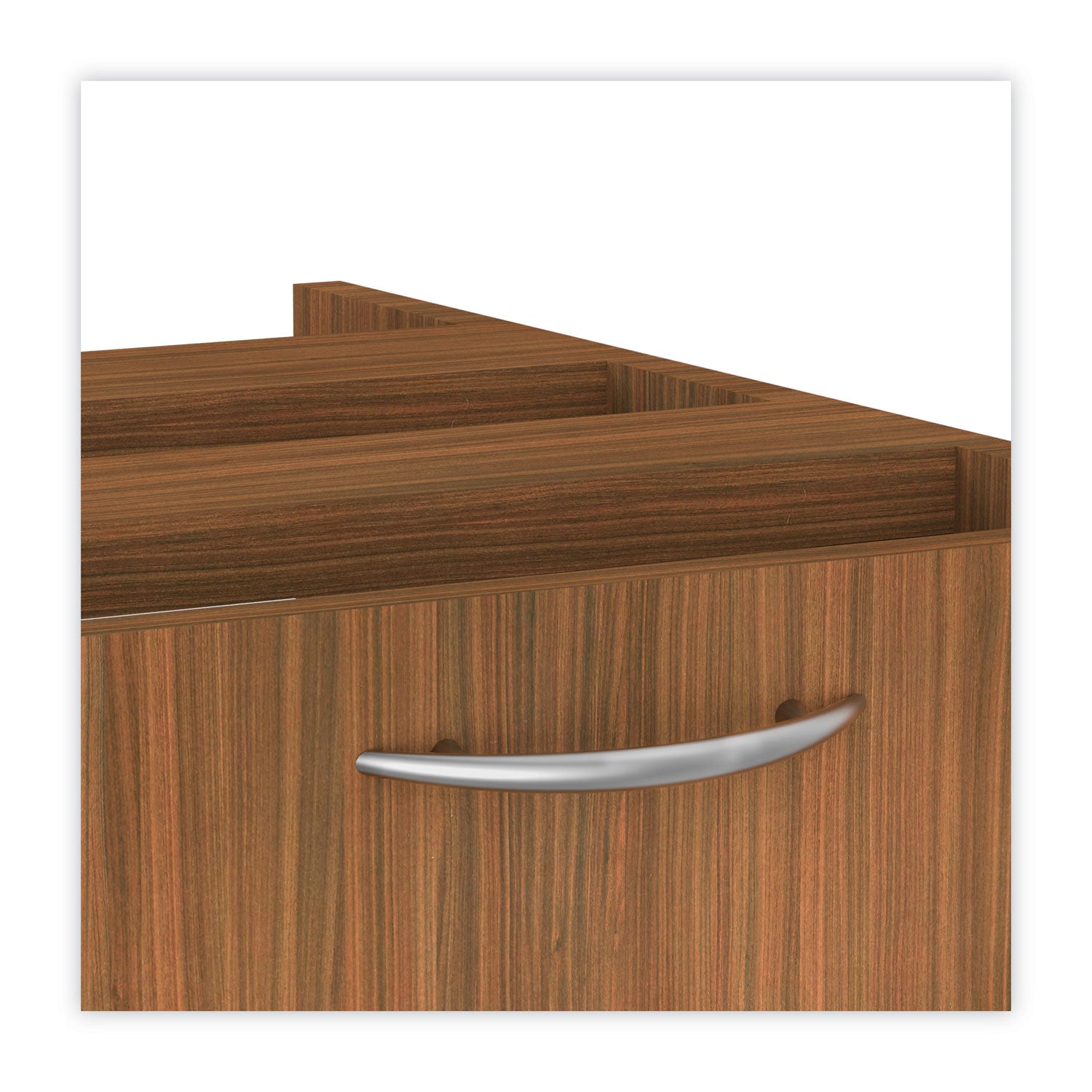 Alera® Alera Valencia Series Hanging Pedestal File, Left/Right, 2-Drawer: Box/File, Legal/Letter, Modern Walnut,15.63 x 20.5 x 19.25