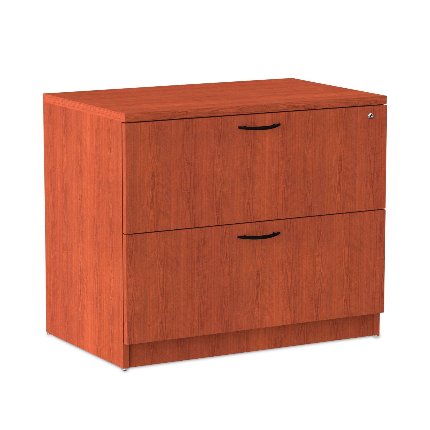 Alera® Alera Valencia Series Lateral File, 2 Legal/Letter-Size File Drawers, Medium Cherry, 34" x 22.75" x 29.5"