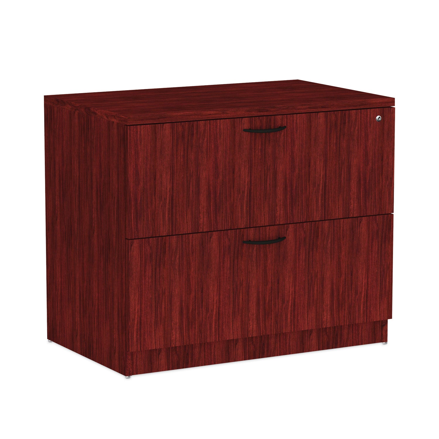 Alera® Alera Valencia Series Lateral File, 2 Legal/Letter-Size File Drawers, Mahogany, 34" x 22.75" x 29.5"