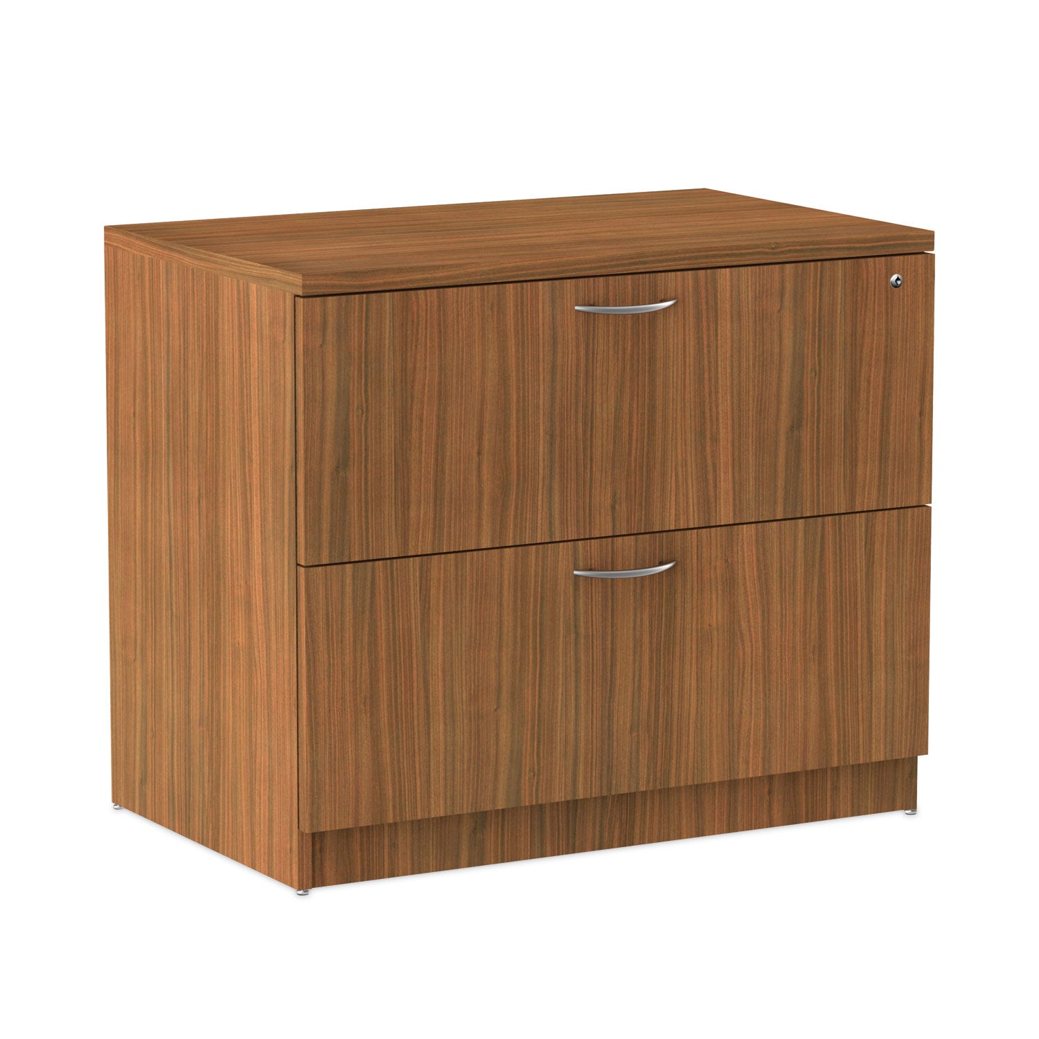 Alera® Alera Valencia Series Lateral File, 2 Legal/Letter-Size File Drawers, Modern Walnut, 34" x 22.75" x 29.5"