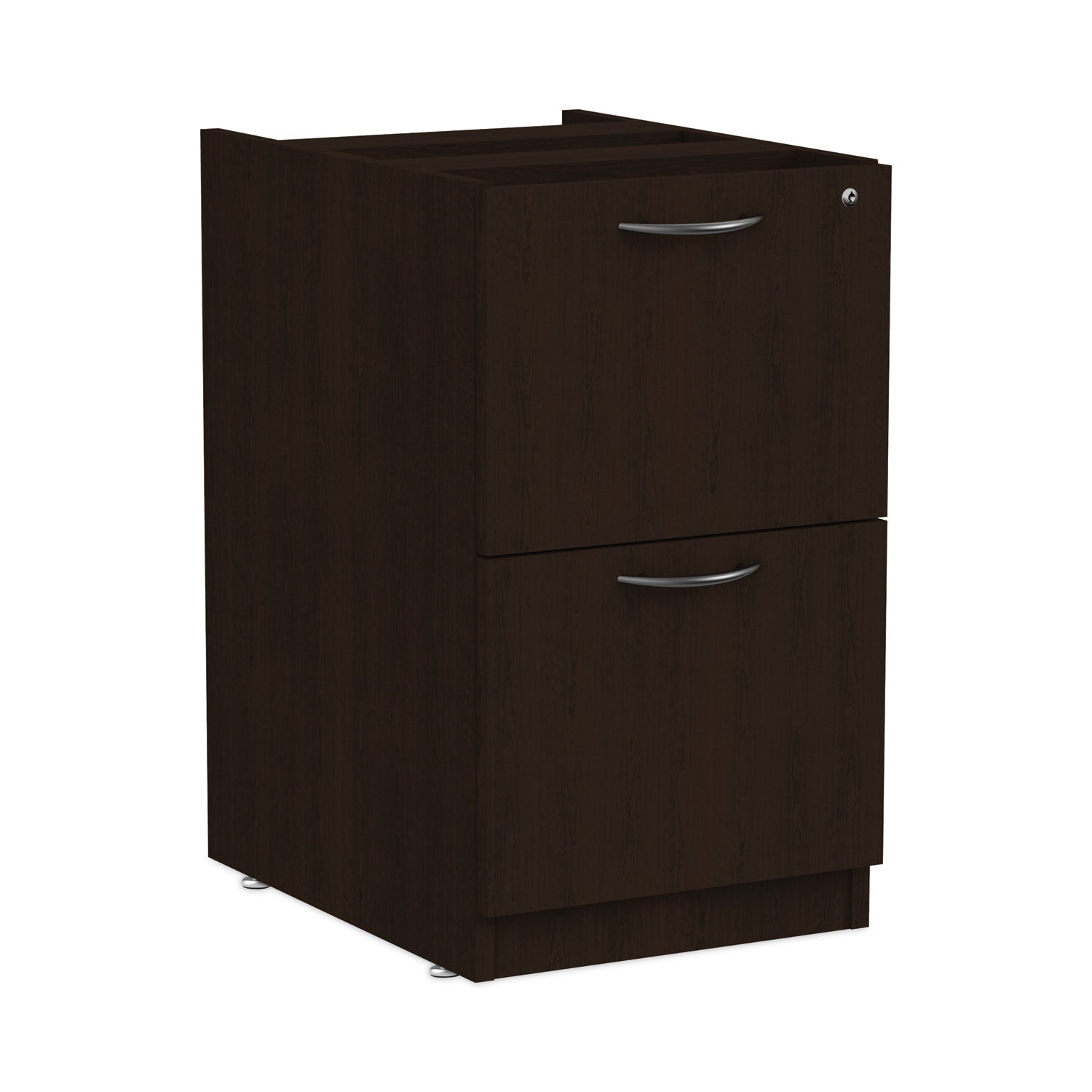 Alera® Alera Valencia Series Full Pedestal File, Left or Right, 2 Legal/Letter-Size File Drawers, Espresso, 15.63" x 20.5" x 28.5"