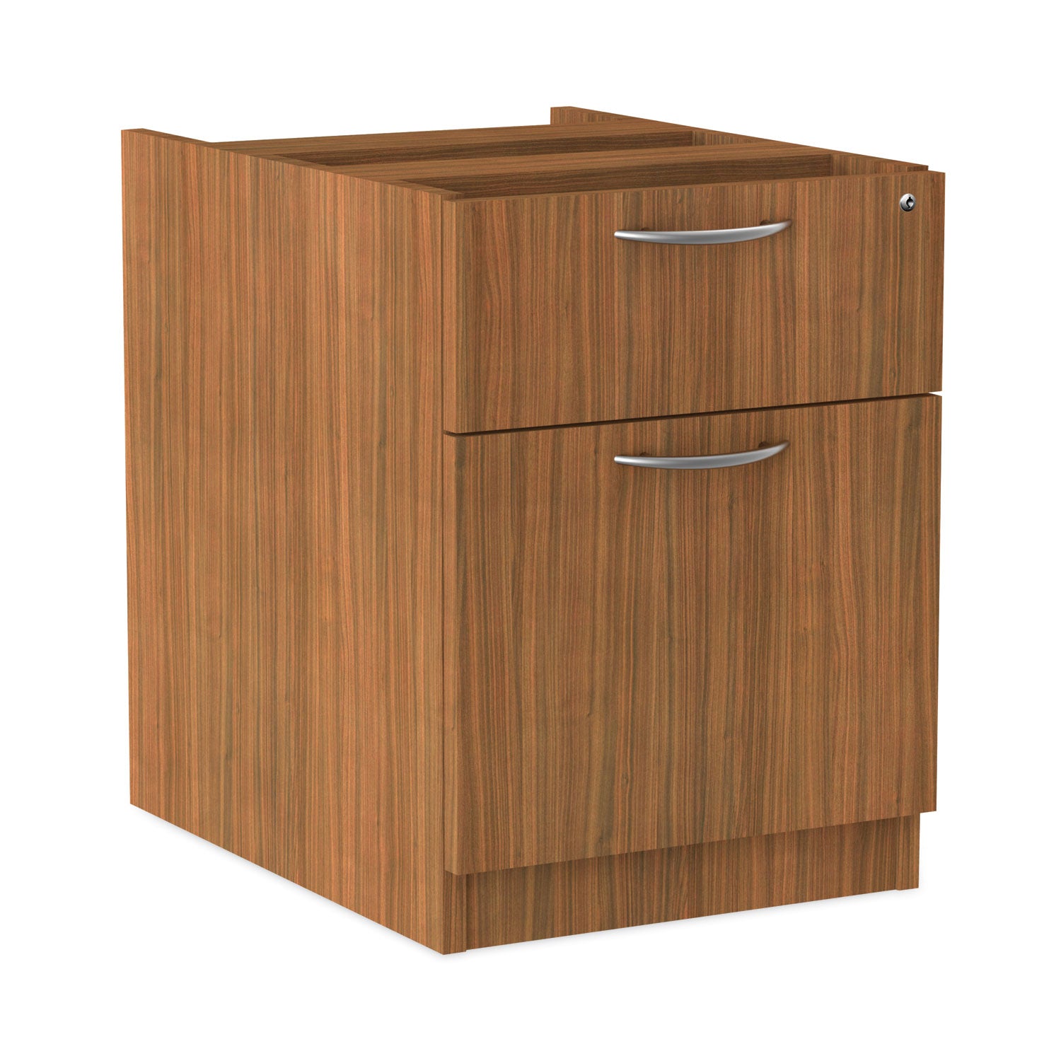 Alera® Alera Valencia Series Hanging Pedestal File, Left/Right, 2-Drawer: Box/File, Legal/Letter, Modern Walnut,15.63 x 20.5 x 19.25