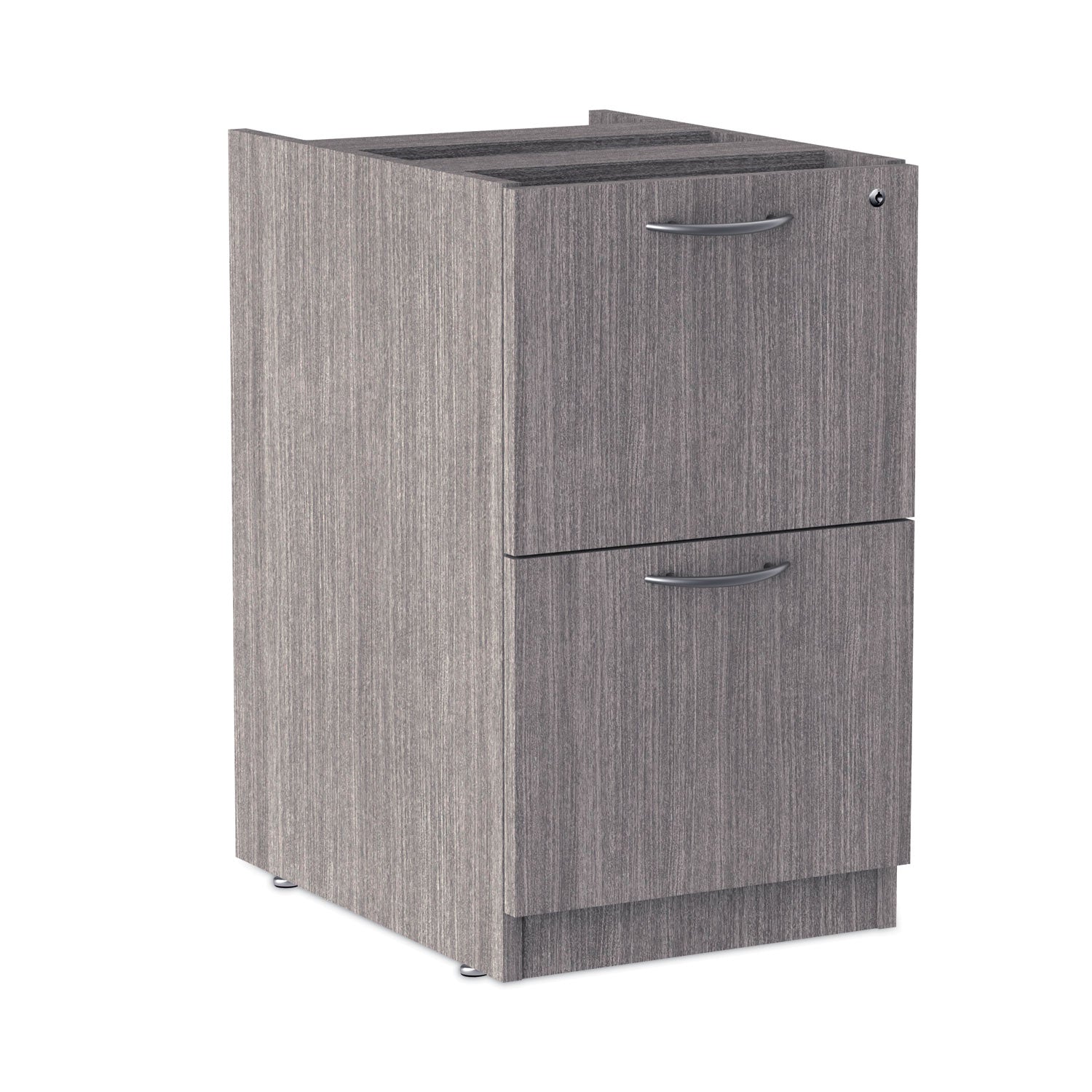 Alera® Alera Valencia Series Full Pedestal File, Left or Right, 2 Legal/Letter-Size File Drawers, Gray, 15.63" x 20.5" x 28.5"