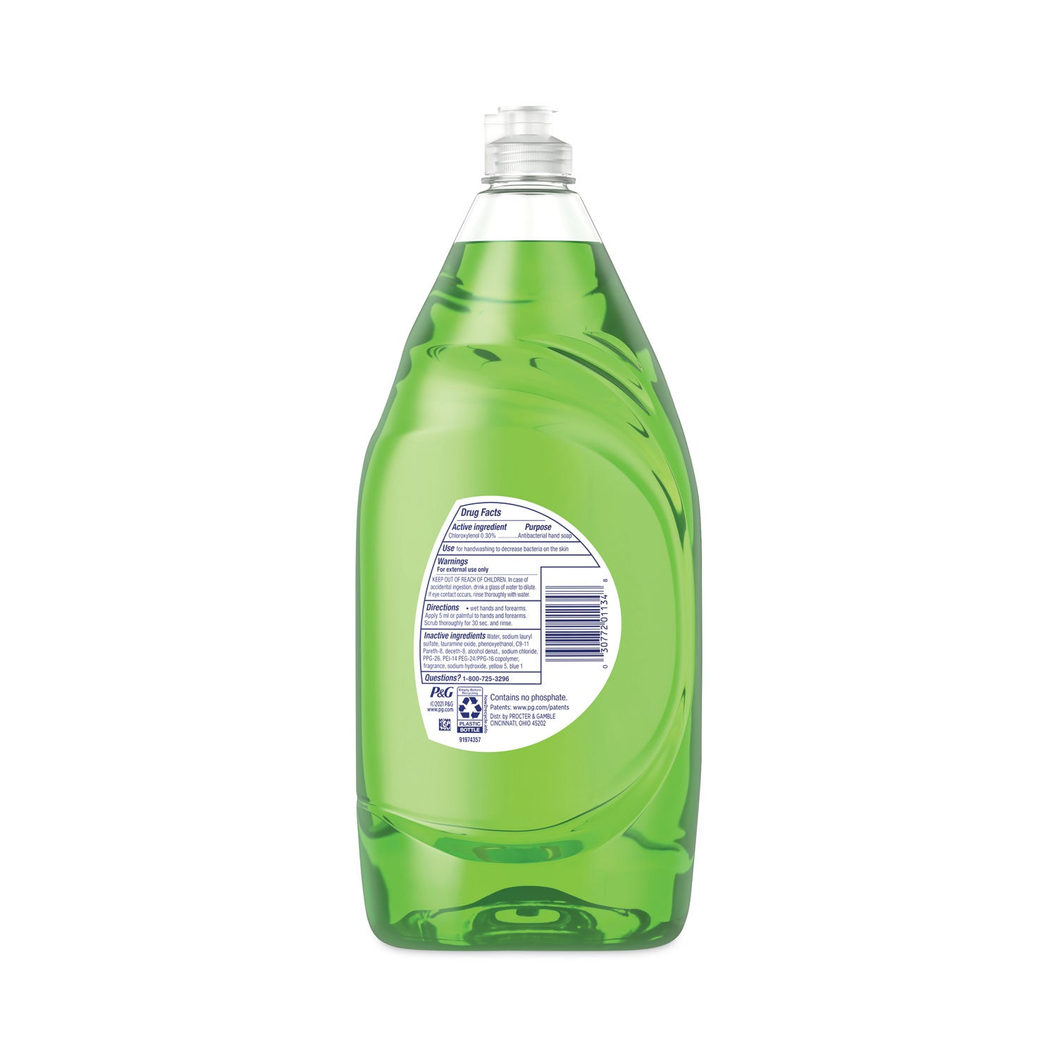 Dawn® Ultra Antibacterial Dishwashing Liquid, Apple Blossom Scent, 38 oz Bottle