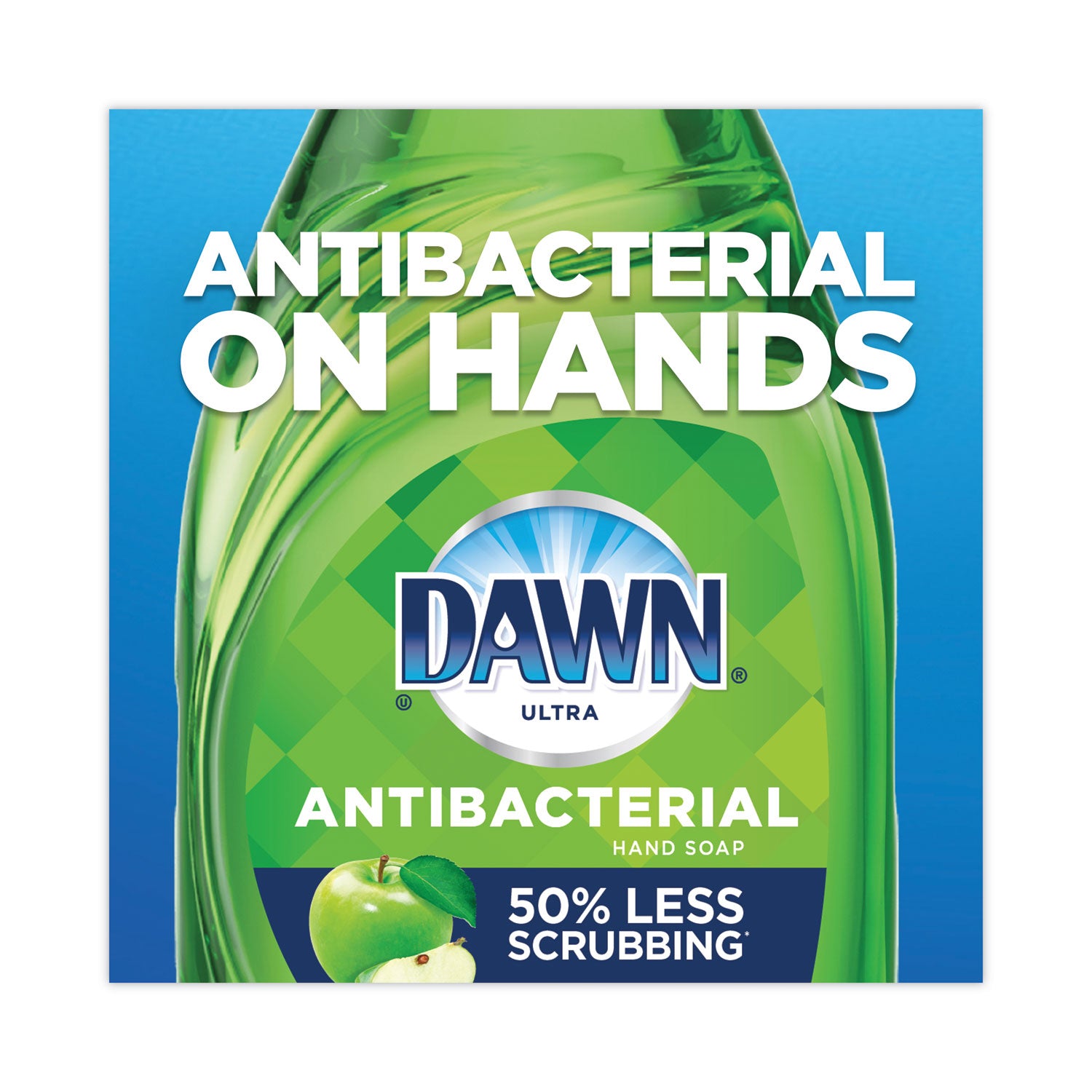 Dawn® Ultra Antibacterial Dishwashing Liquid, Apple Blossom Scent, 38 oz Bottle, 8/Carton