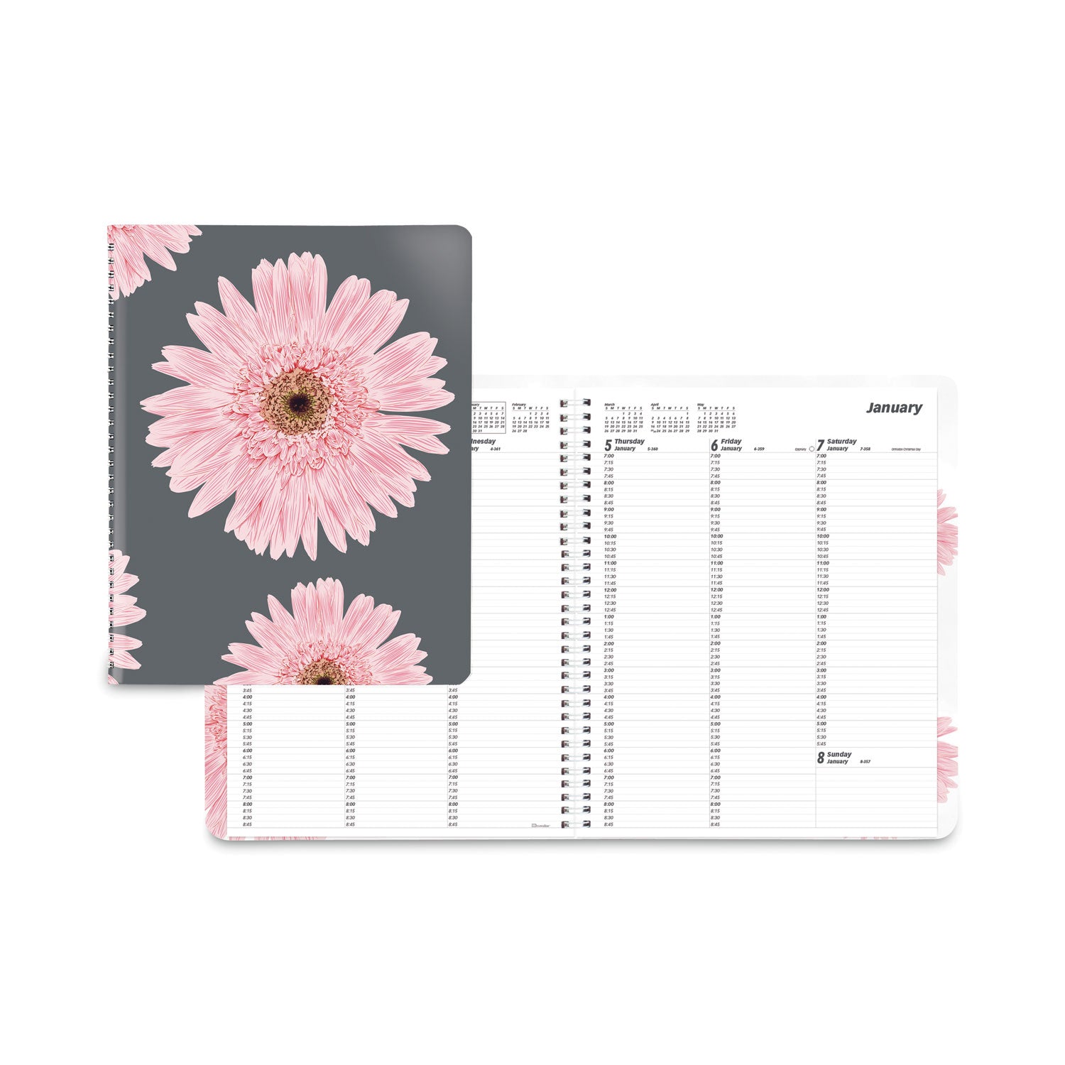 Essential Collection Weekly Appointment Book, Columnar, Daisy Artwork, 11 x 8.5, Multicolor Cover, 12-Month (Jan-Dec): 2025