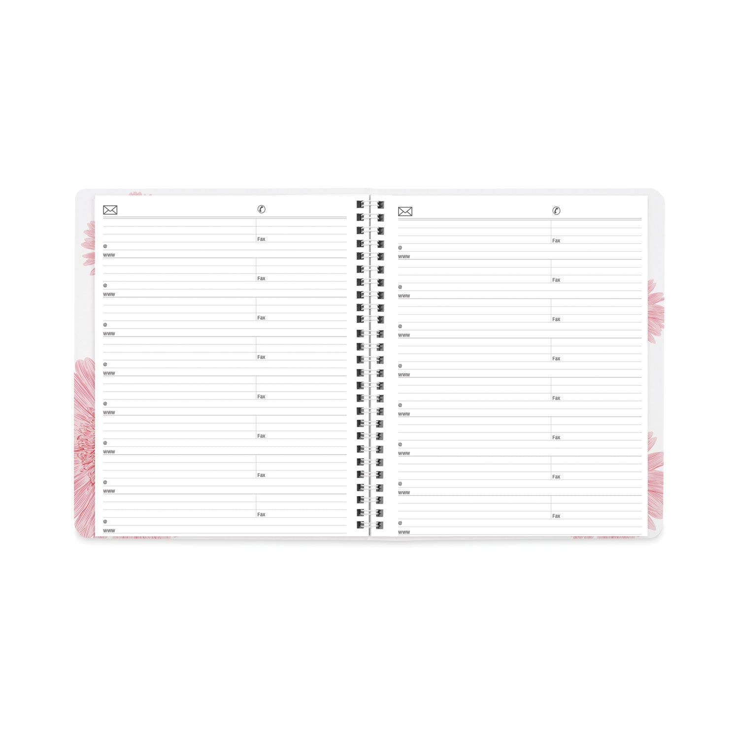 Essential Collection Ruled Monthly Planner, Daisy Artwork, 8.88 x 7.13, Black/Pink Cover, 14-Month: Dec 2024 to Jan 2026