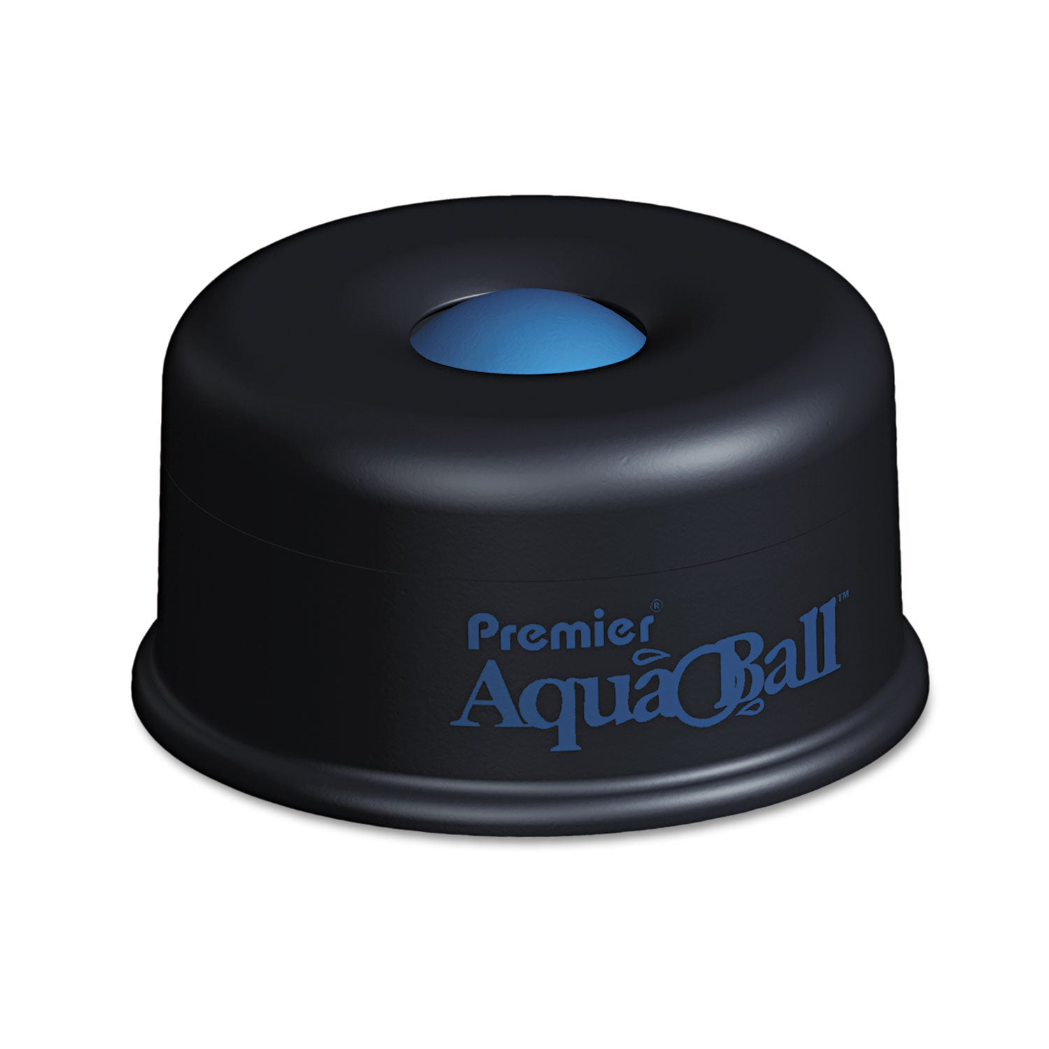 AquaBall Floating Ball Envelope Moistener, 1.25" x 1.25" x 5.38", Black/Blue