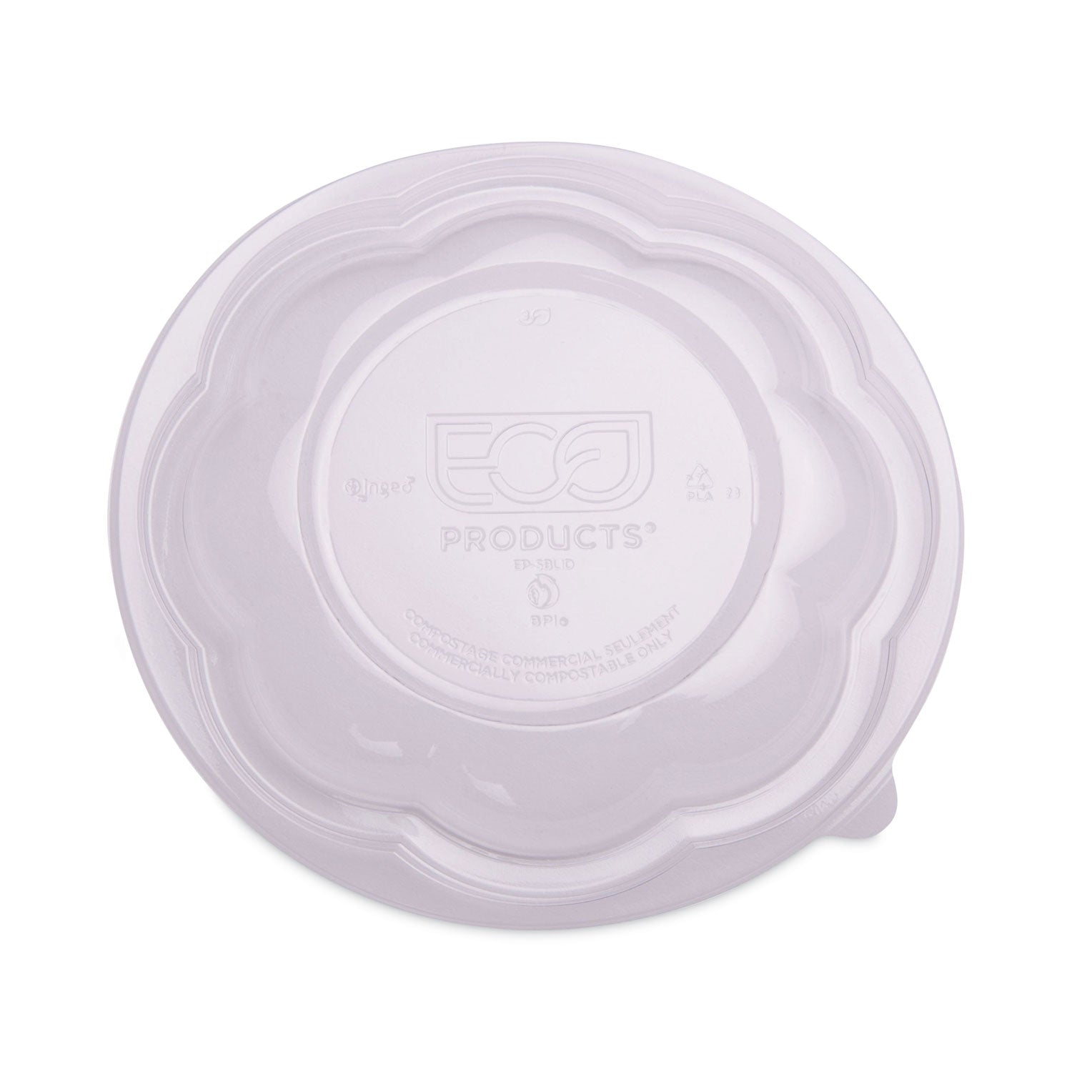 Eco-Products® Renewable and Compostable Containers, 18 oz, 5.5" Diameter x 2.3"h, Clear, Plastic, 150/Carton