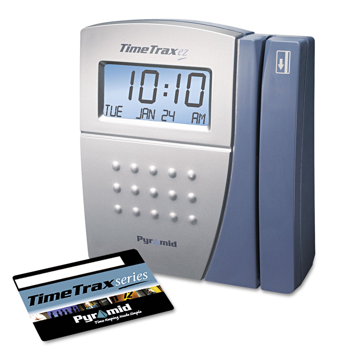 Pyramid Technologies TimeTrax EZ Time and Attendance System, Digital Display, Black