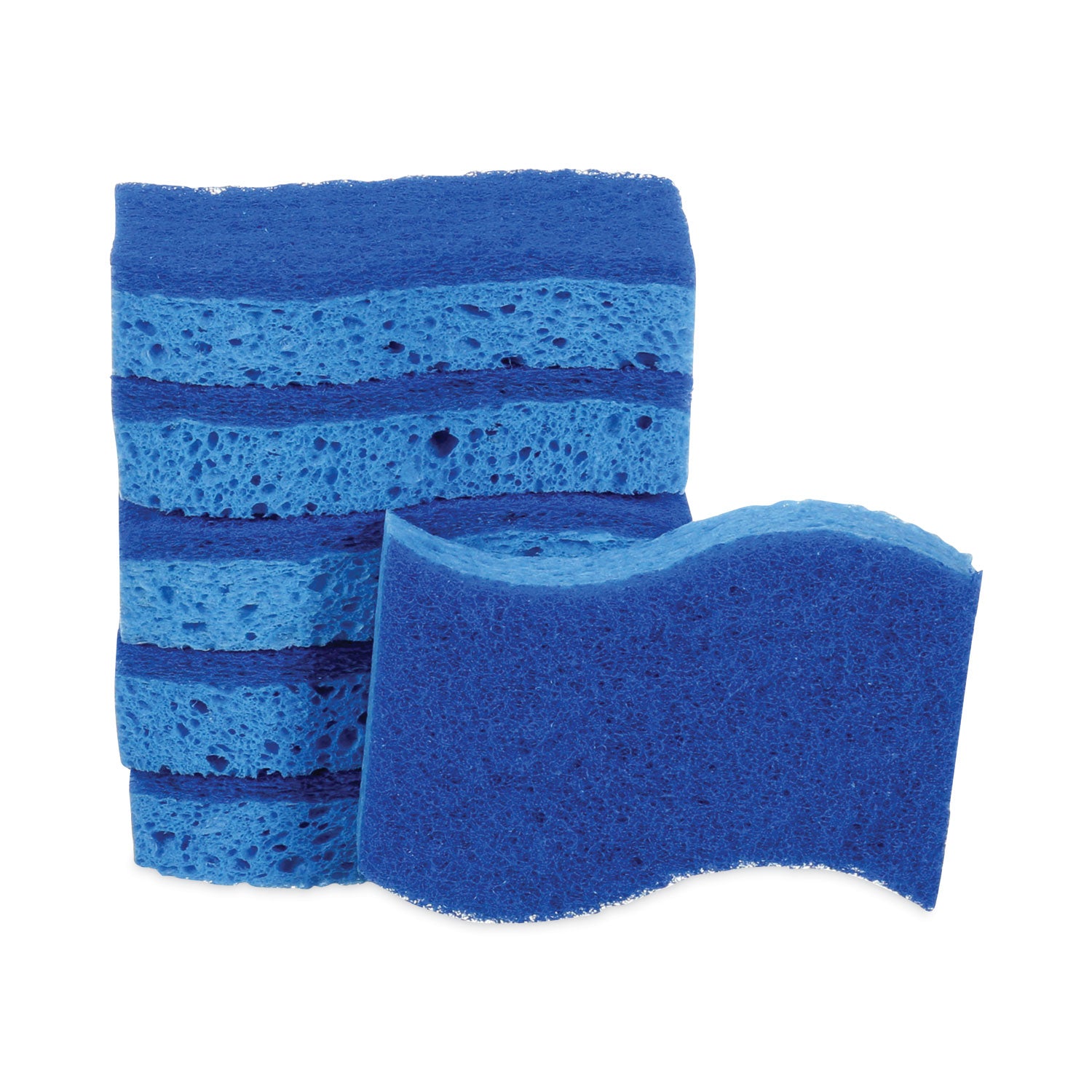 Scotch-Brite® Non-Scratch Multi-Purpose Scrub Sponge, 4.4 X 2.6, 0.8" Thick, Blue, 6/pack