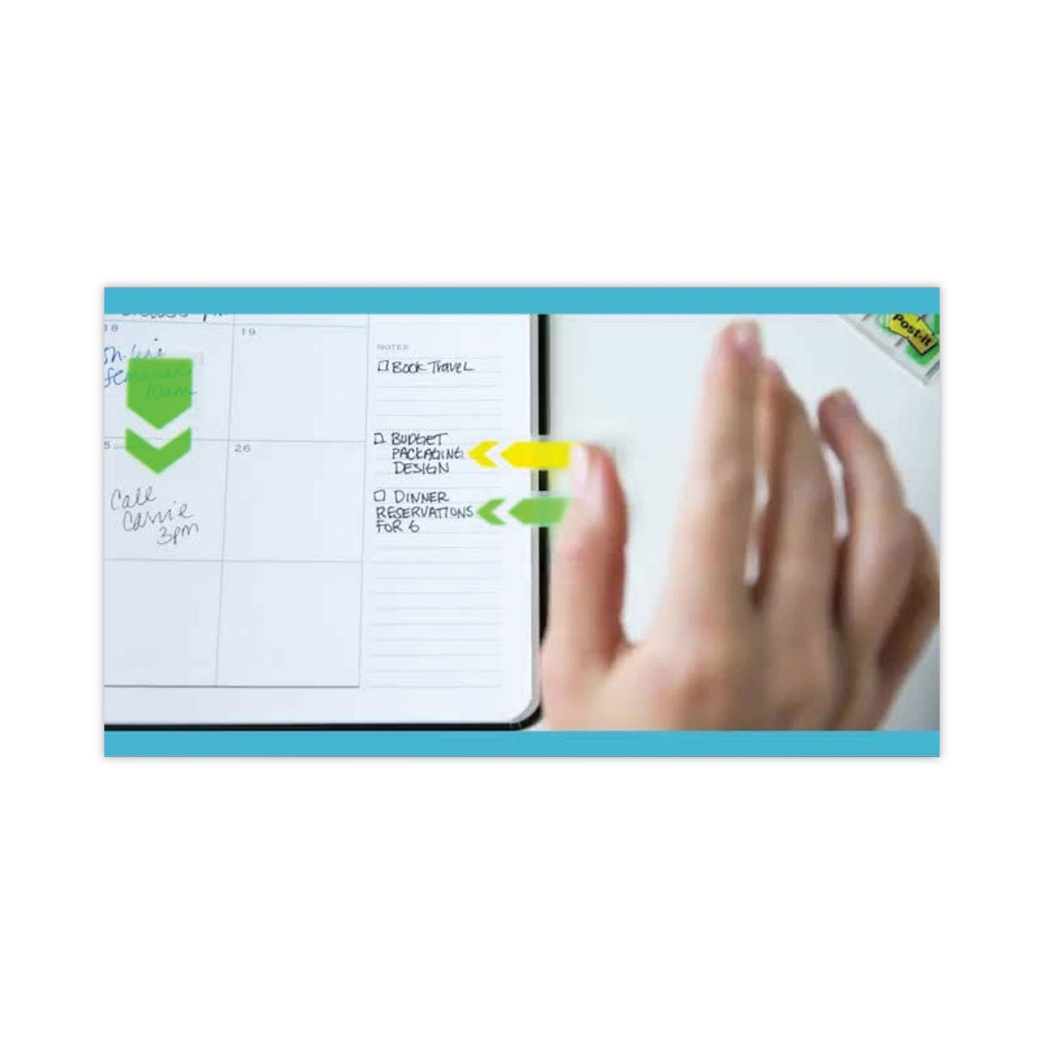 Post-it® Flags Page Flags in Dispenser, "Sign Here", Yellow, 200 Flags/Dispenser