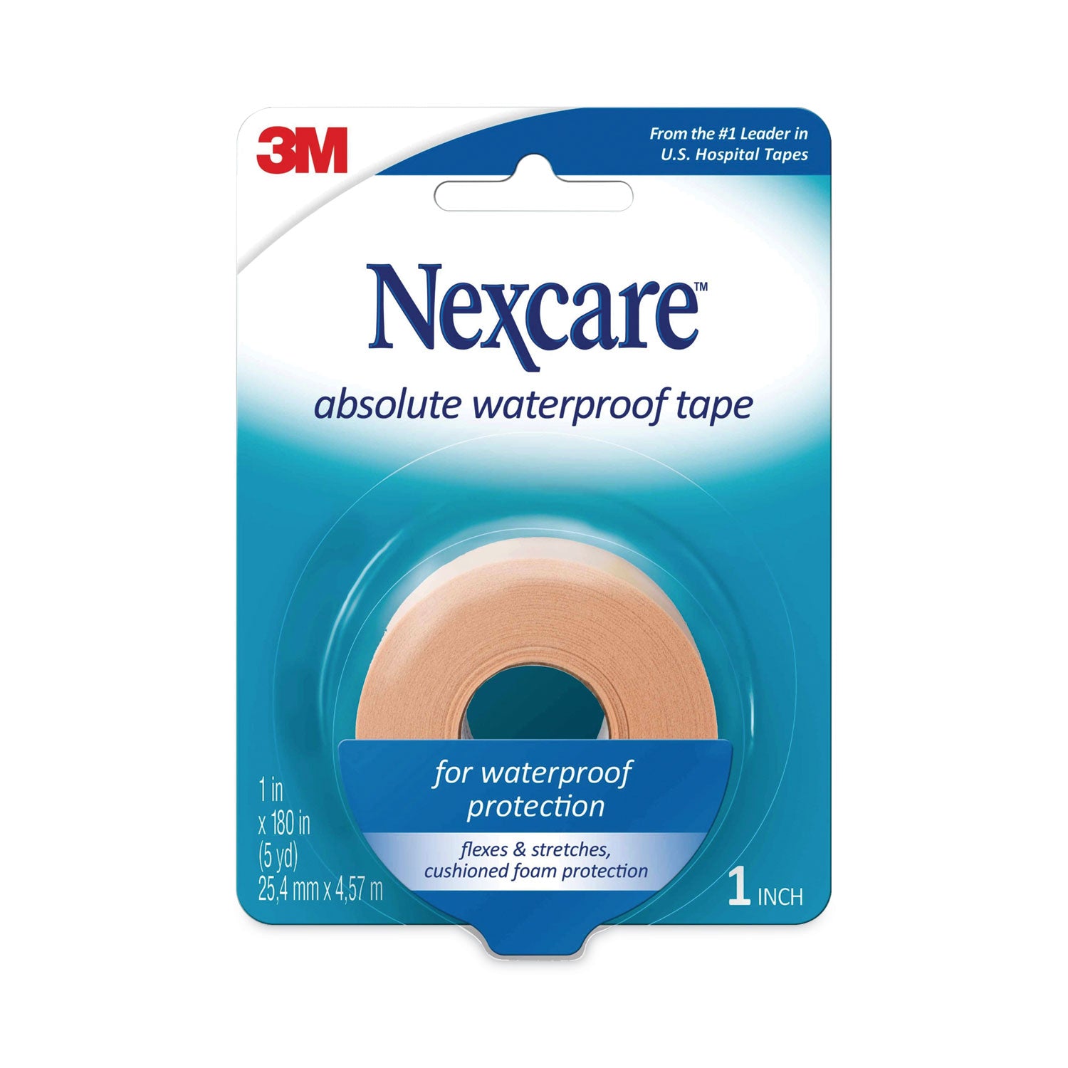 3M Nexcare™ Absolute Waterproof First Aid Tape, Foam, 1 x 180