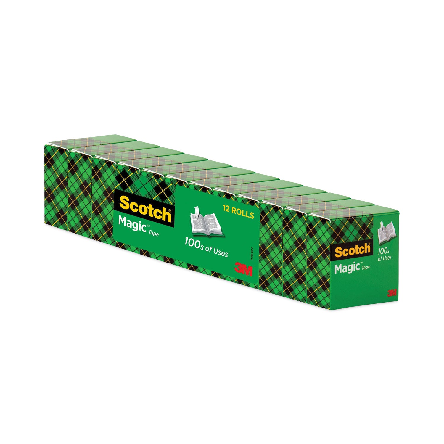 Scotch® Magic Tape Value Pack, 1" Core, 0.75" x 83.33 ft, Clear, 12/Pack