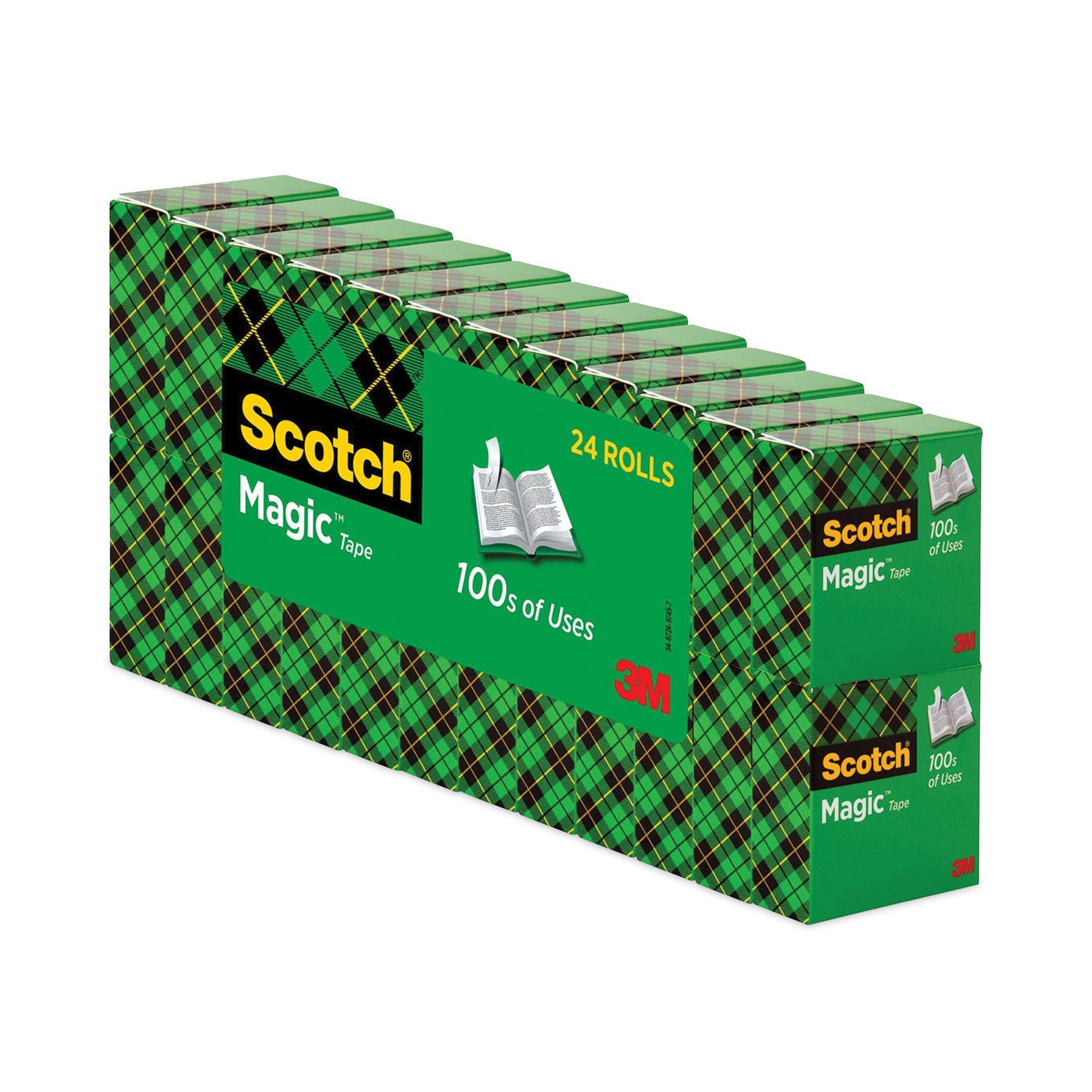 Scotch® Magic Tape Value Pack, 1" Core, 0.75" x 83.33 ft, Clear, 24/Pack