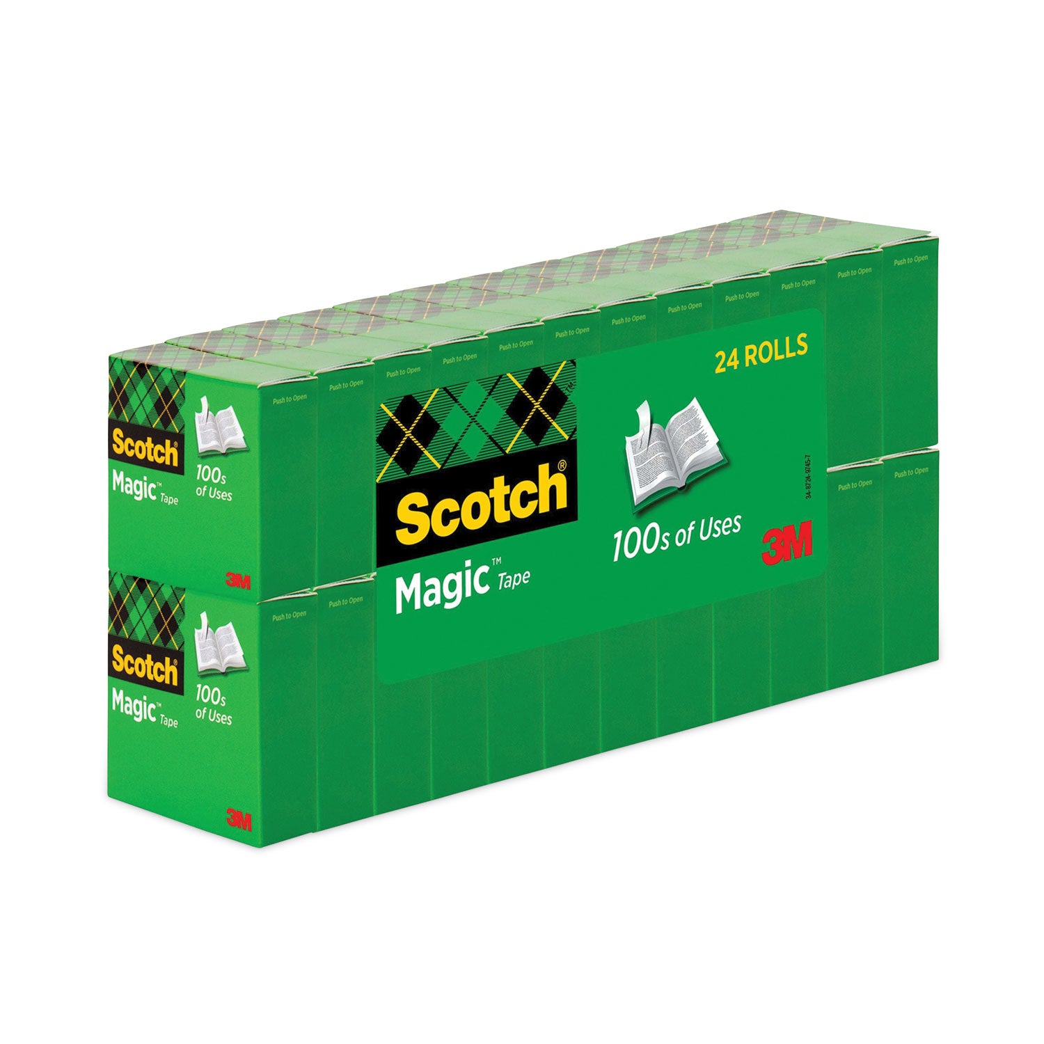 Scotch® Magic Tape Value Pack, 1" Core, 0.75" x 83.33 ft, Clear, 24/Pack