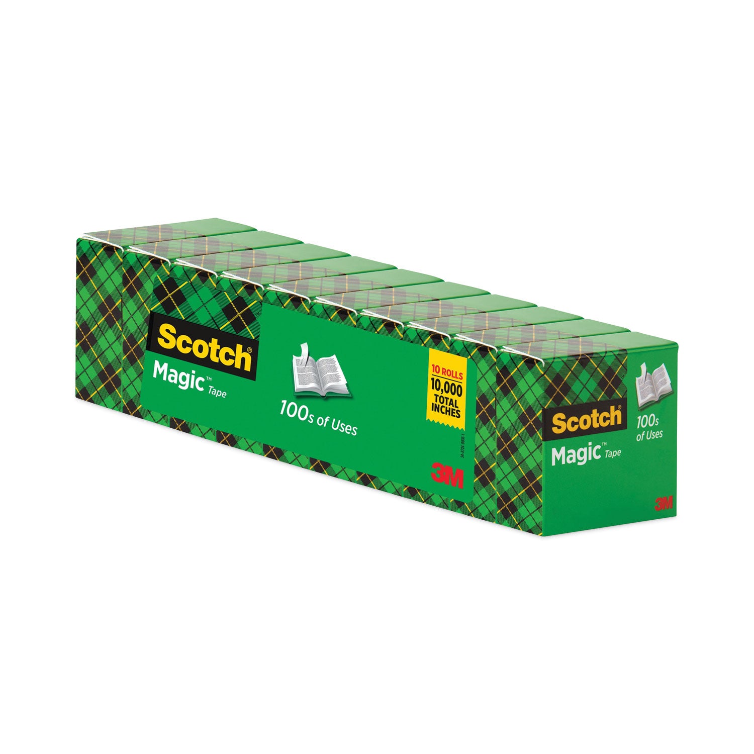 Scotch® Magic Tape Value Pack, 1" Core, 0.75" x 83.33 ft, Clear, 10/Pack