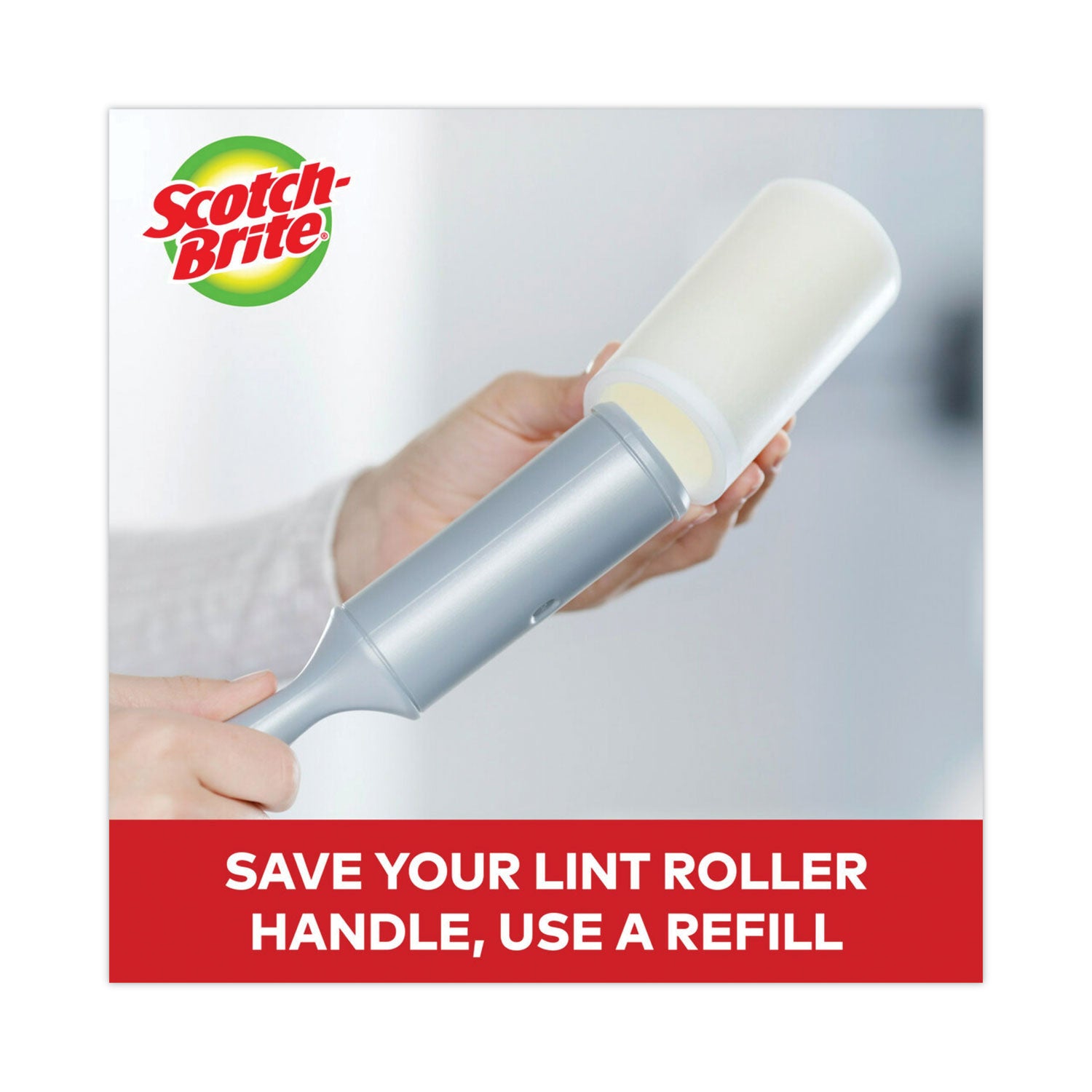 Scotch-Brite™ Lint Roller Refill Roll, 60 Sheets/Roll