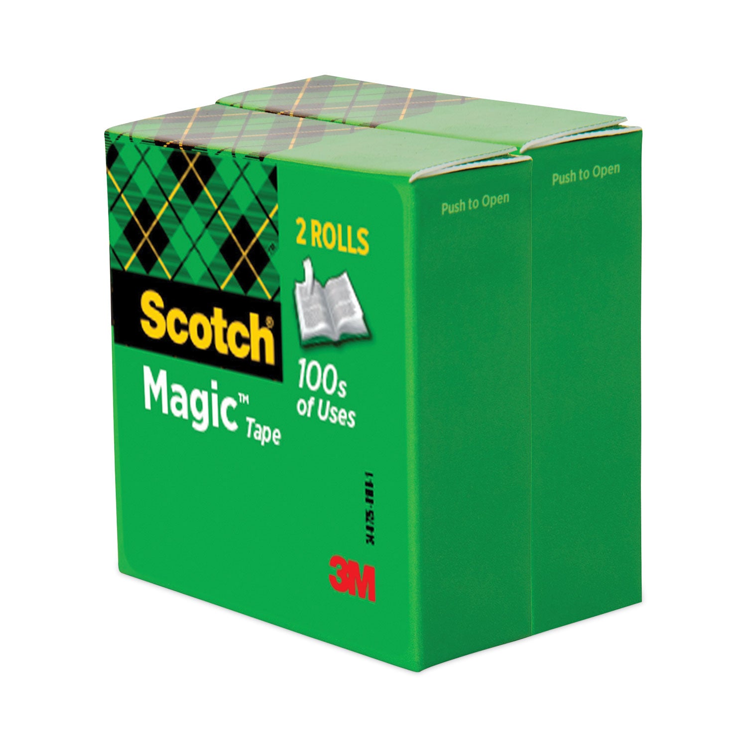 Scotch® Magic Tape Refill, 3" Core, 0.75" x 72 yds, Clear, 2/Pack