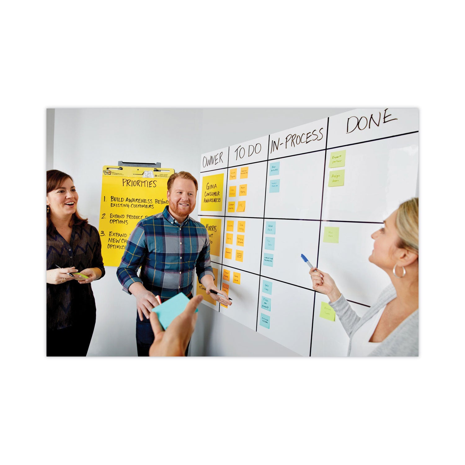 Post-it® Dry Erase Surface with Adhesive Backing, 96 x 48, White Surface