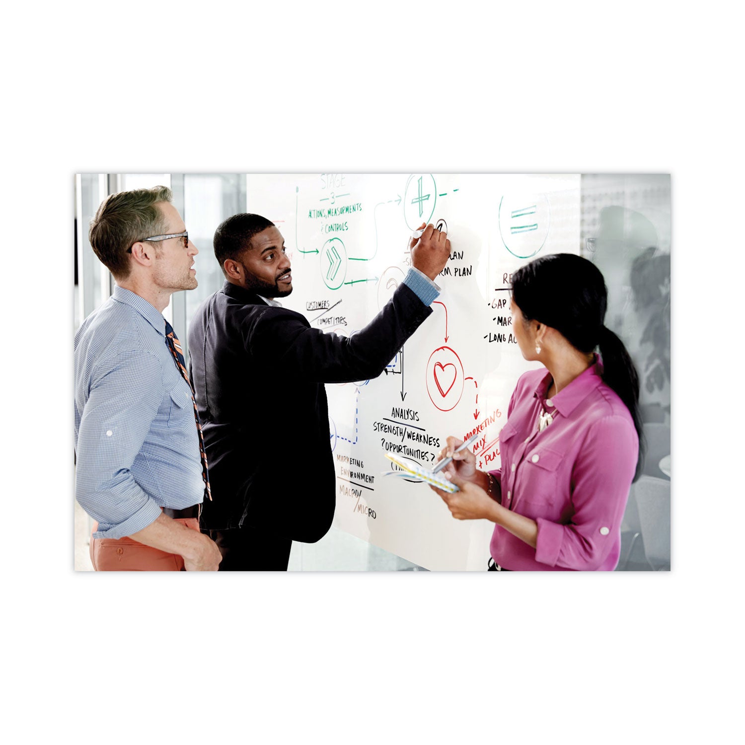 Post-it® Dry Erase Surface, 50 ft x 4 ft, White Surface