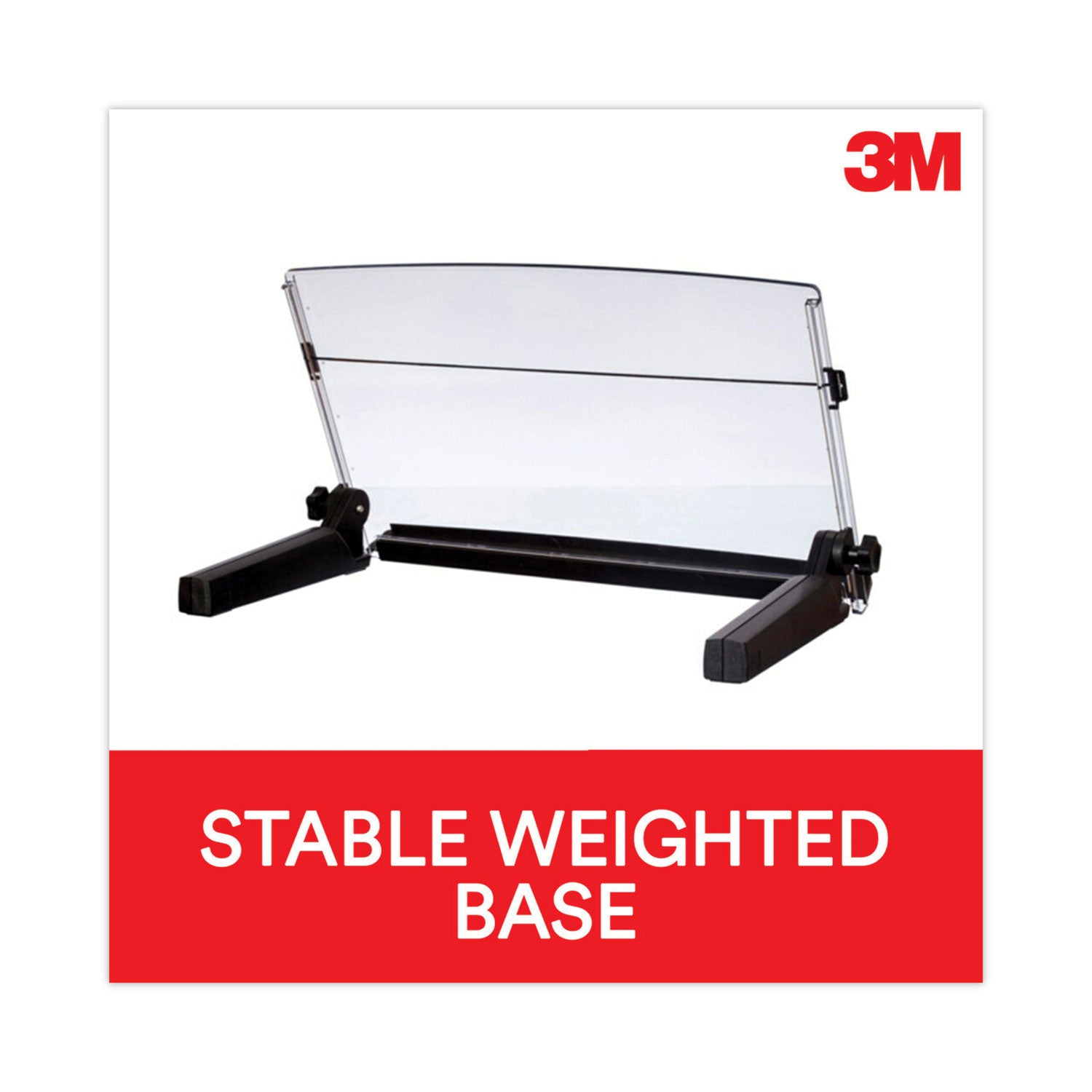 3M™ In-Line Freestanding Copyholder, 300 Sheet Capacity, Plastic, Black/Clear