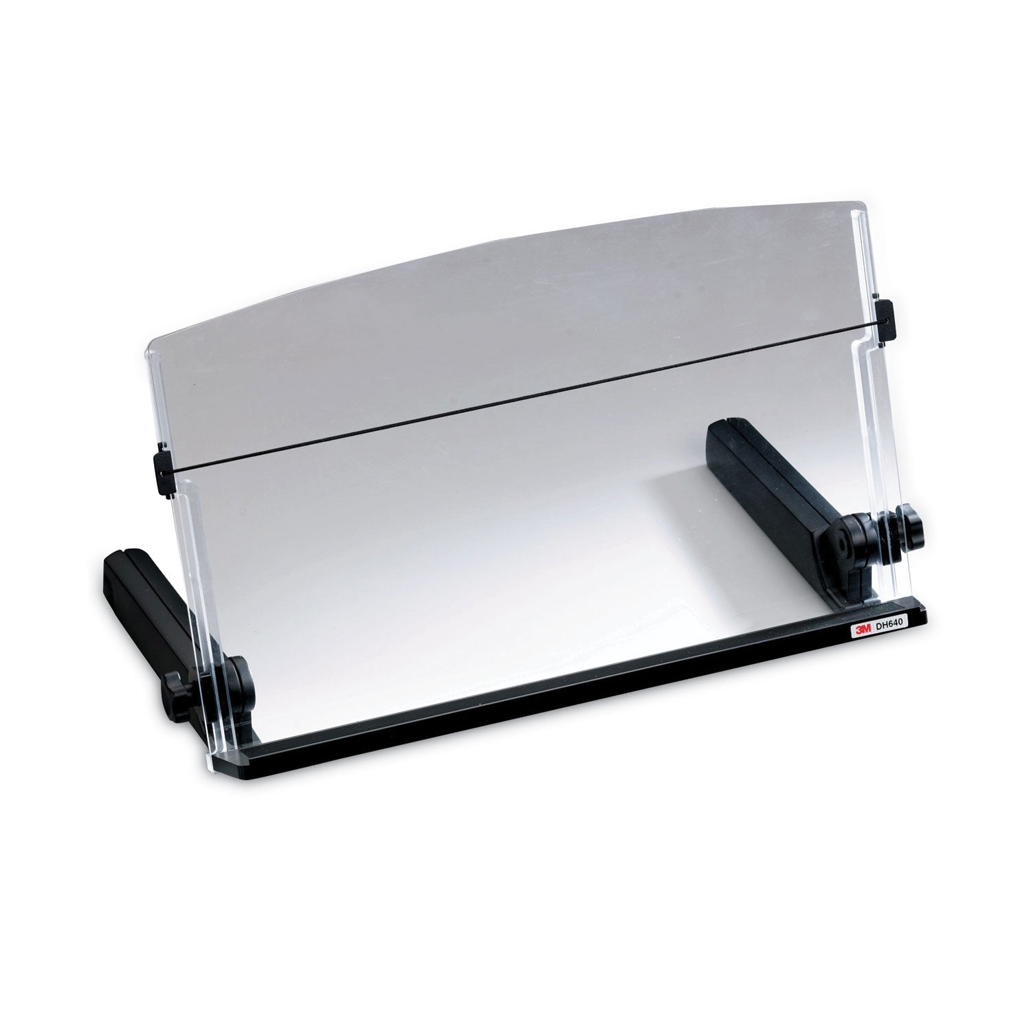 In-Line Freestanding Copyholder, 300 Sheet Capacity, Plastic, Black/Clear