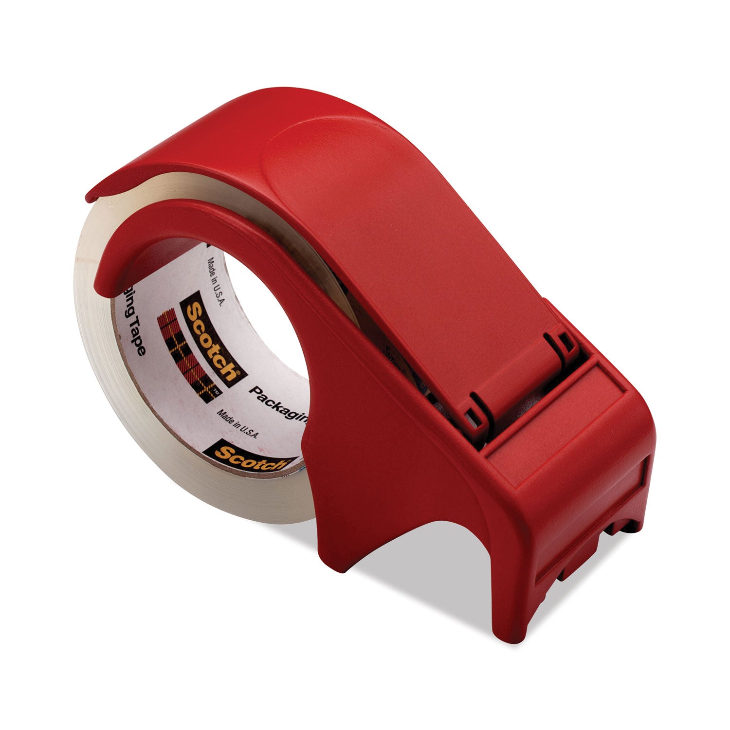 Scotch® Compact and Quick Loading Dispenser for Box Sealing Tape, 3" Core, For Rolls Up to 2" x 60 yds, Red