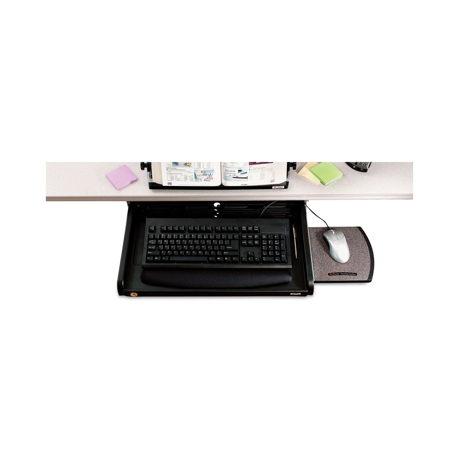 3M™ Under Desk Keyboard Drawer, 23w x 14d, Black