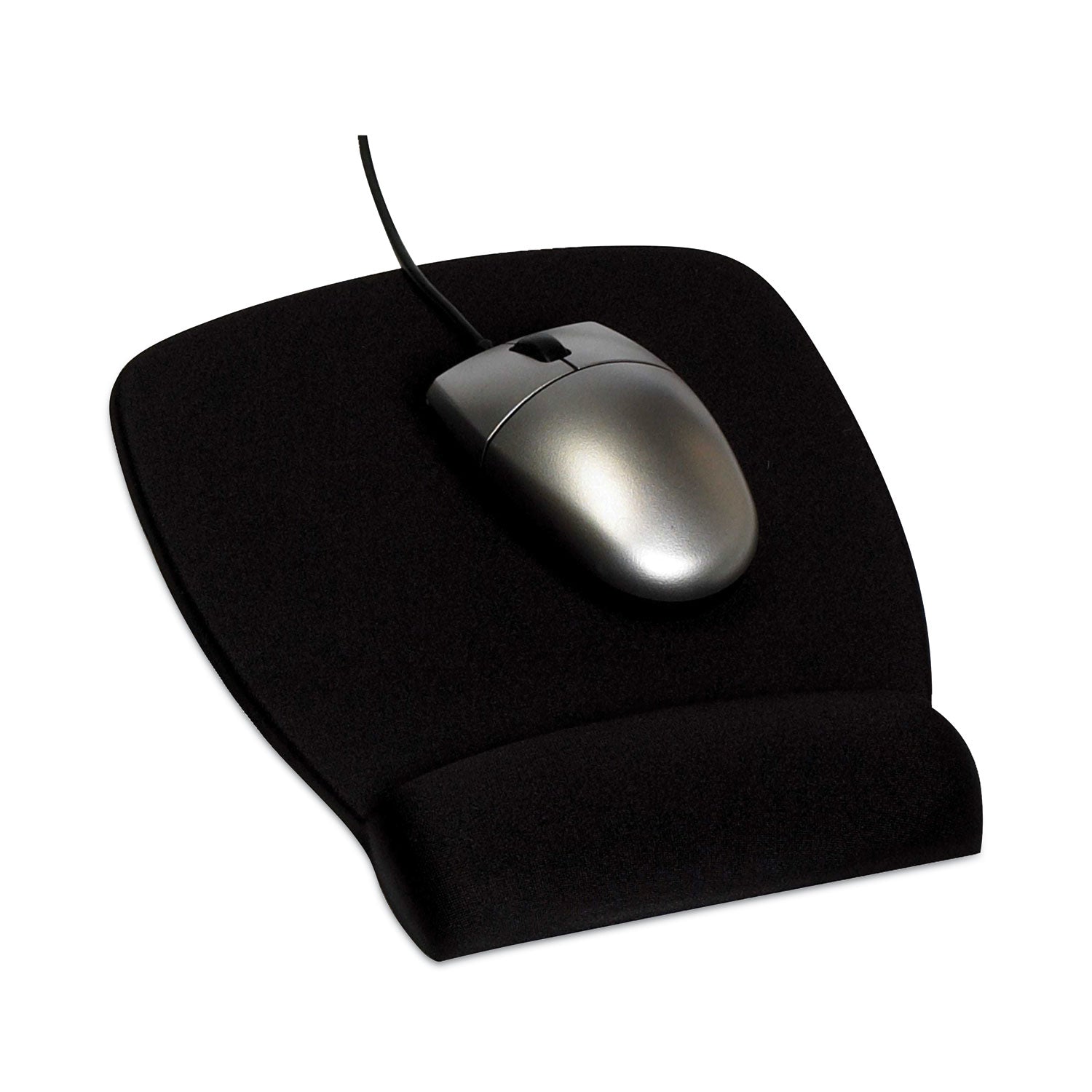 3M™ Antimicrobial Foam Mouse Pad with Wrist Rest, 8.62 x 6.75, Black