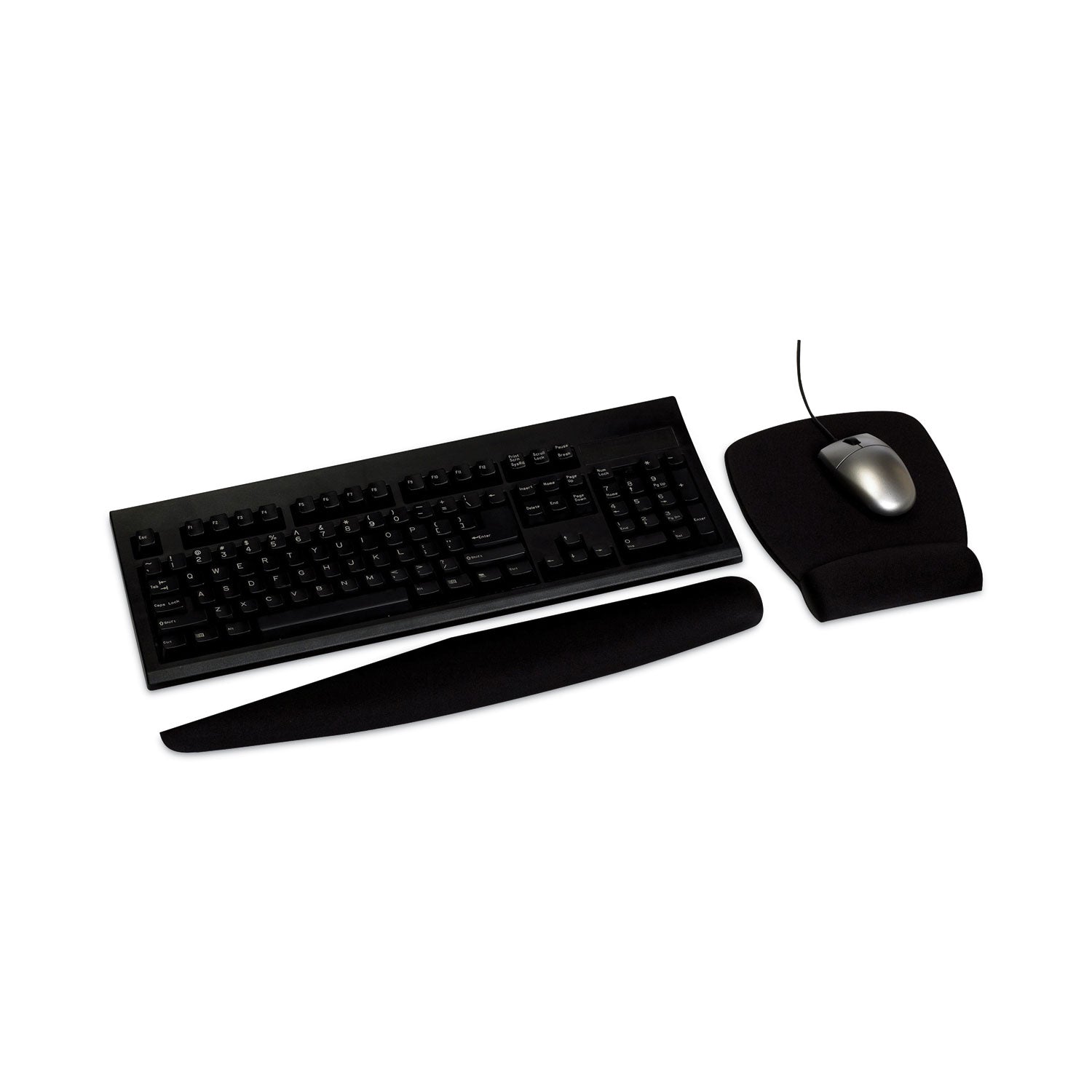 3M™ Antimicrobial Foam Mouse Pad with Wrist Rest, 8.62 x 6.75, Black