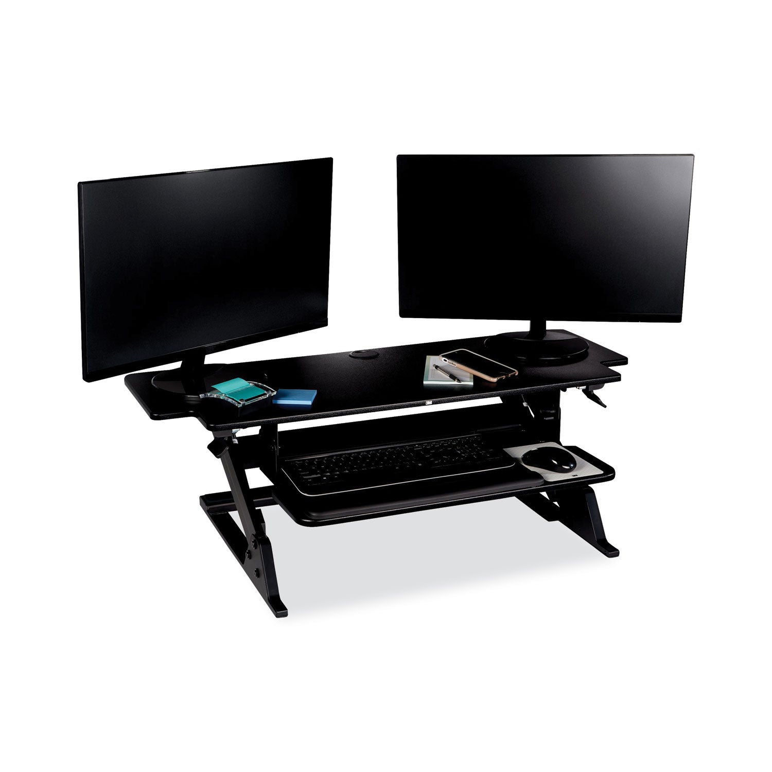 3M™ Precision Standing Desk, 42" x 23.2" x 6.2" to 20", Black