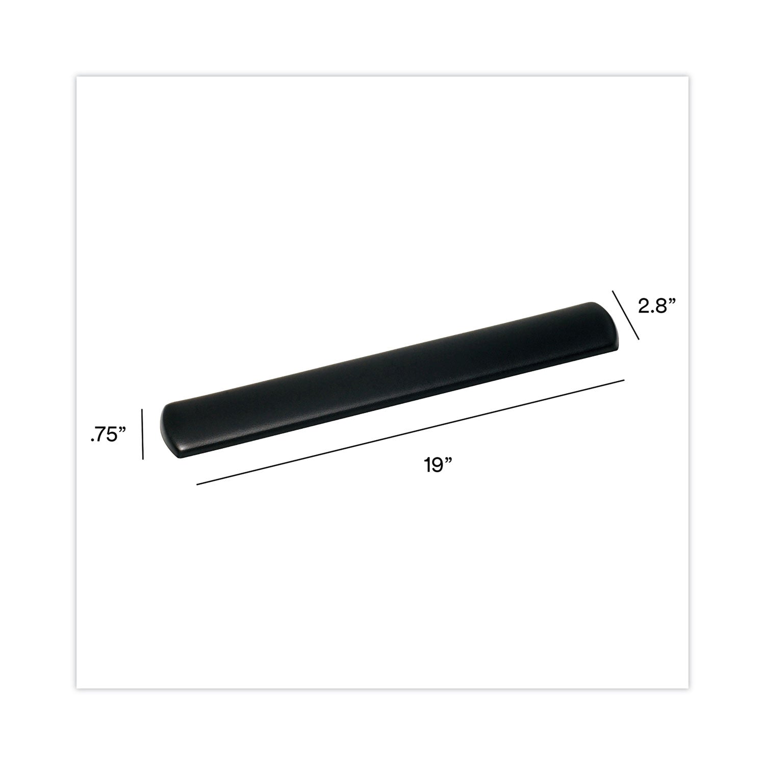 3M™ Antimicrobial Gel Large Keyboard Wrist Rest, 19 x 2.75, Black