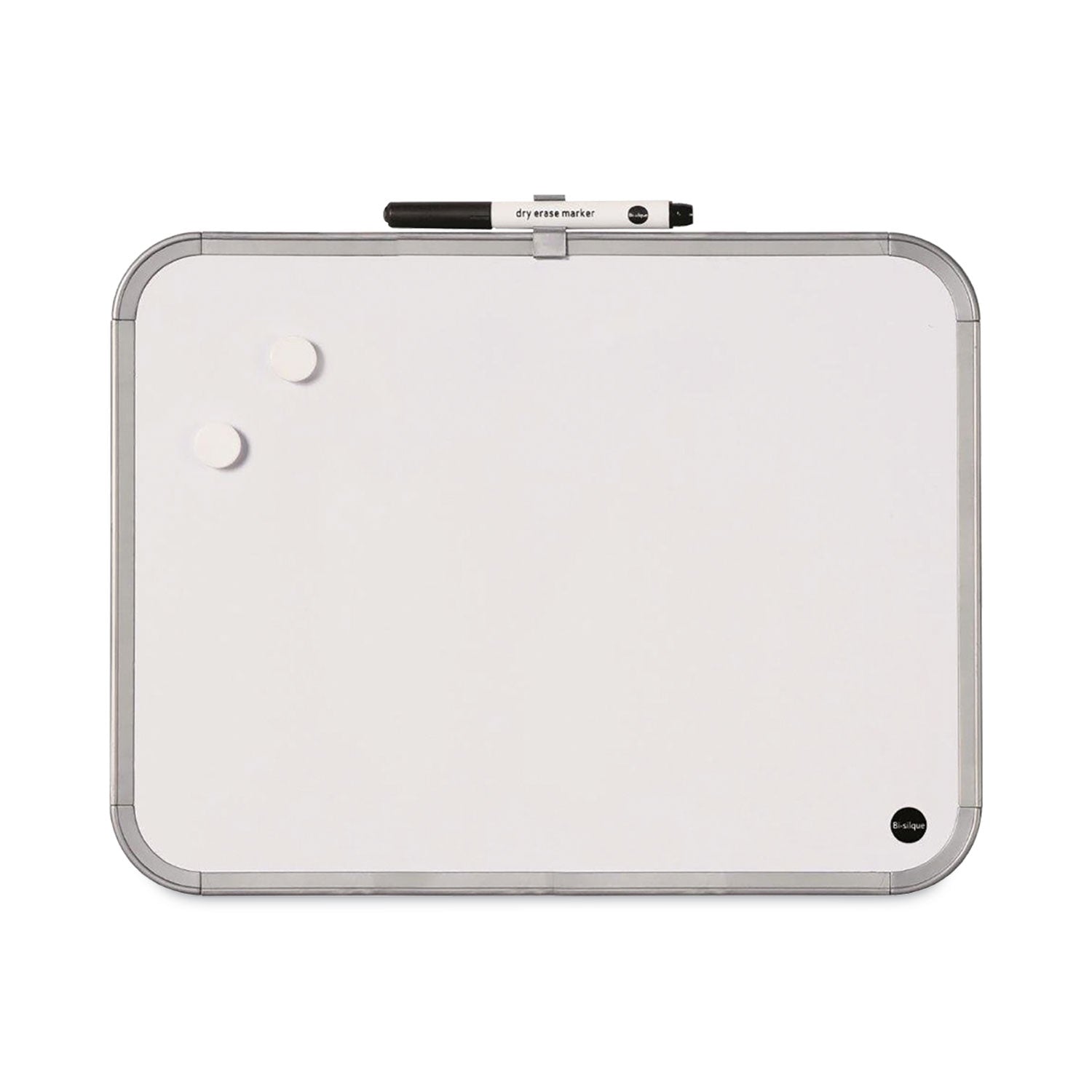 MasterVision® Magnetic Dry Erase Board, 11 x 14, White Surface, White Plastic Frame