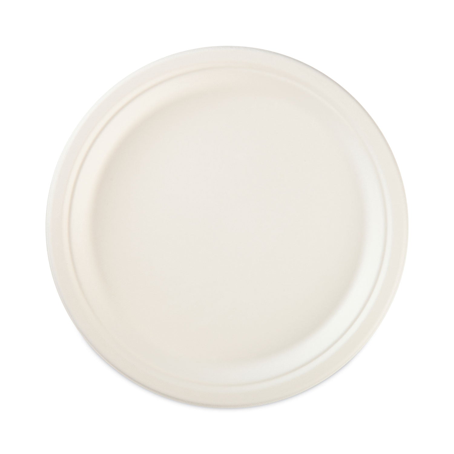 Hefty® ECOSAVE Tableware, Plate, Bagasse,  6.75" dia, White, 30/Pack