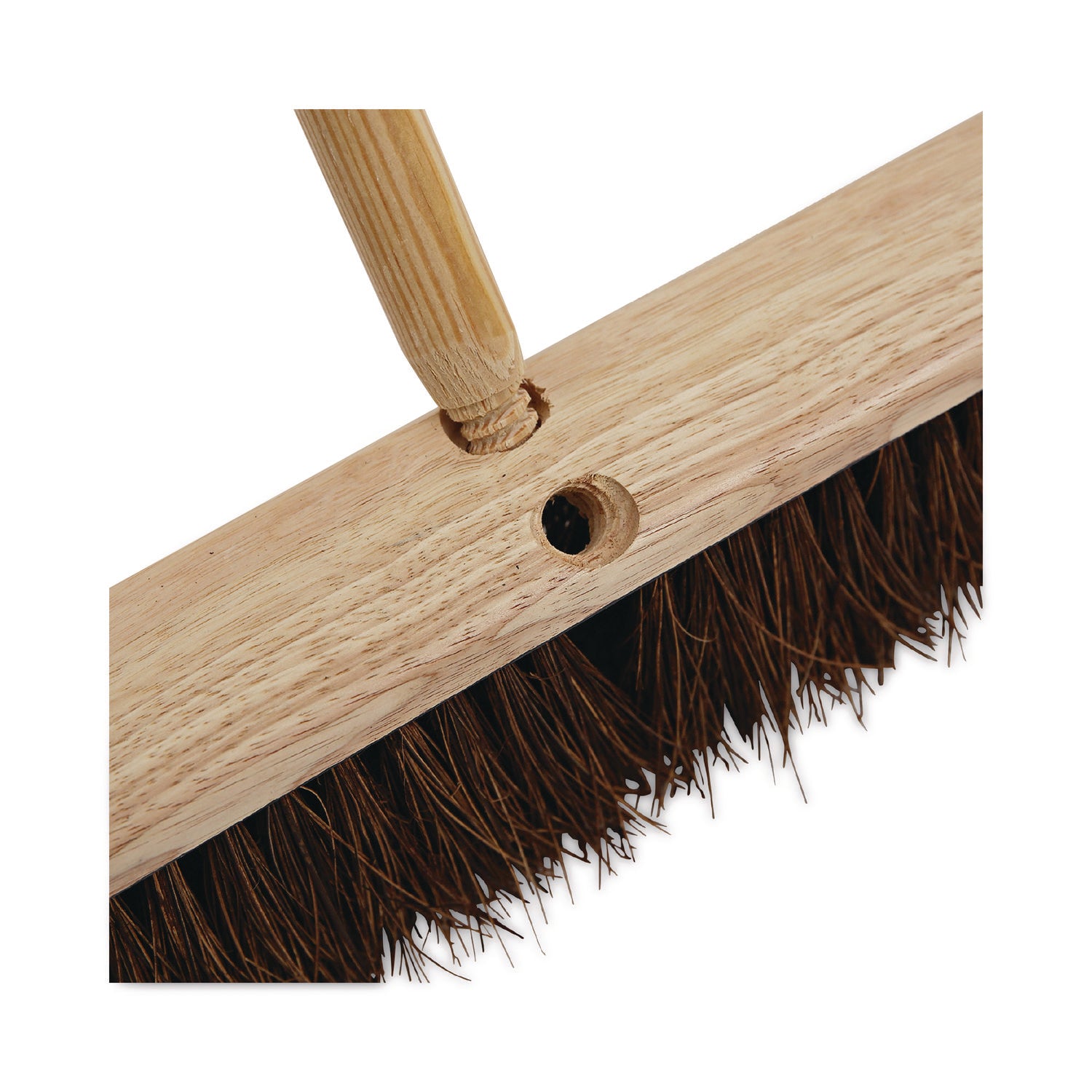 Boardwalk® Heavy-Duty Threaded End Lacquered Hardwood Broom Handle, 1.13" dia x 60", Natural