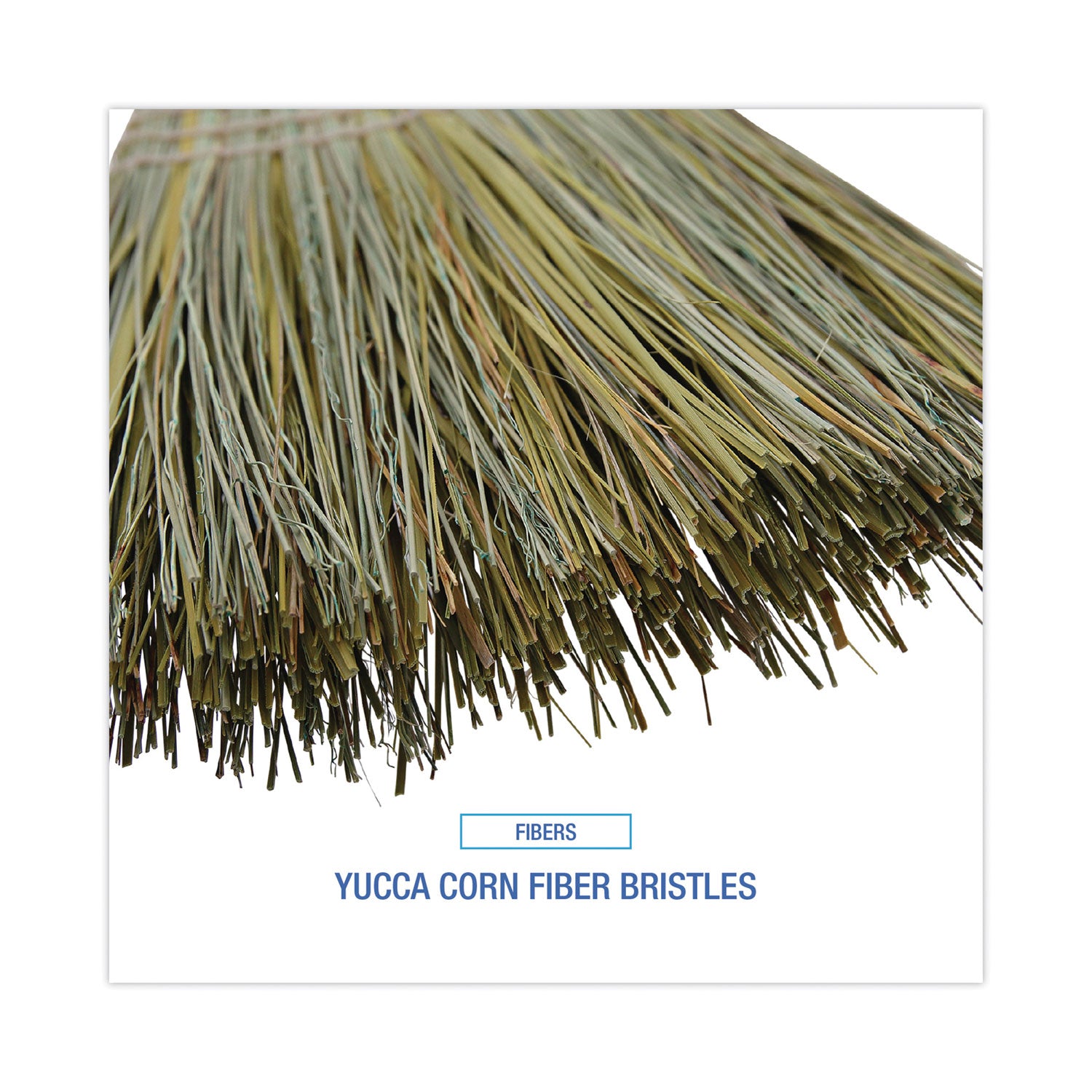 Boardwalk® Warehouse Broom, Yucca Corn Fiber Bristles, 56" Overalll Length, Natural, 12/Carton