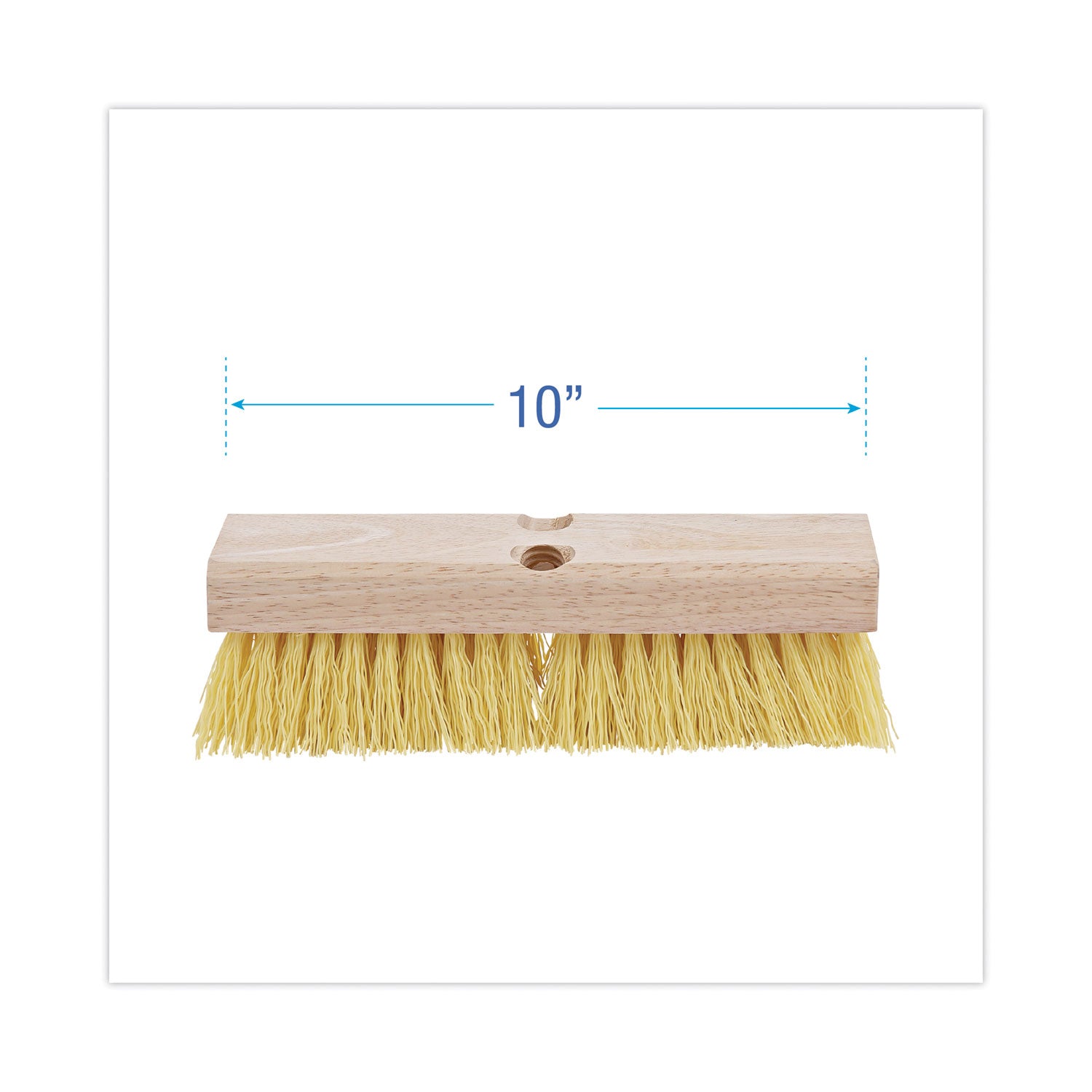 Boardwalk® Deck Brush Head, 2" Cream Polypropylene Bristles, 10" Brush