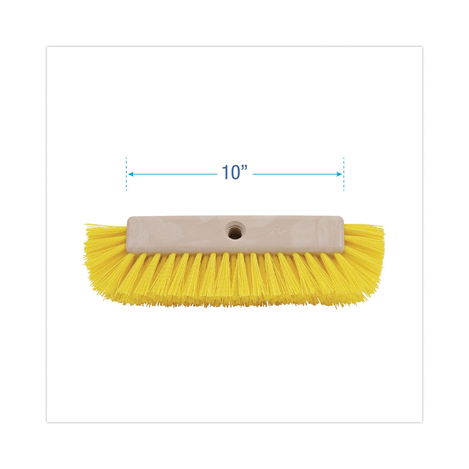 Boardwalk® Dual-Surface Scrub Brush, Yellow Polypropylene Bristles, 10" Brush, Plastic Handle Flipcost Flipcost