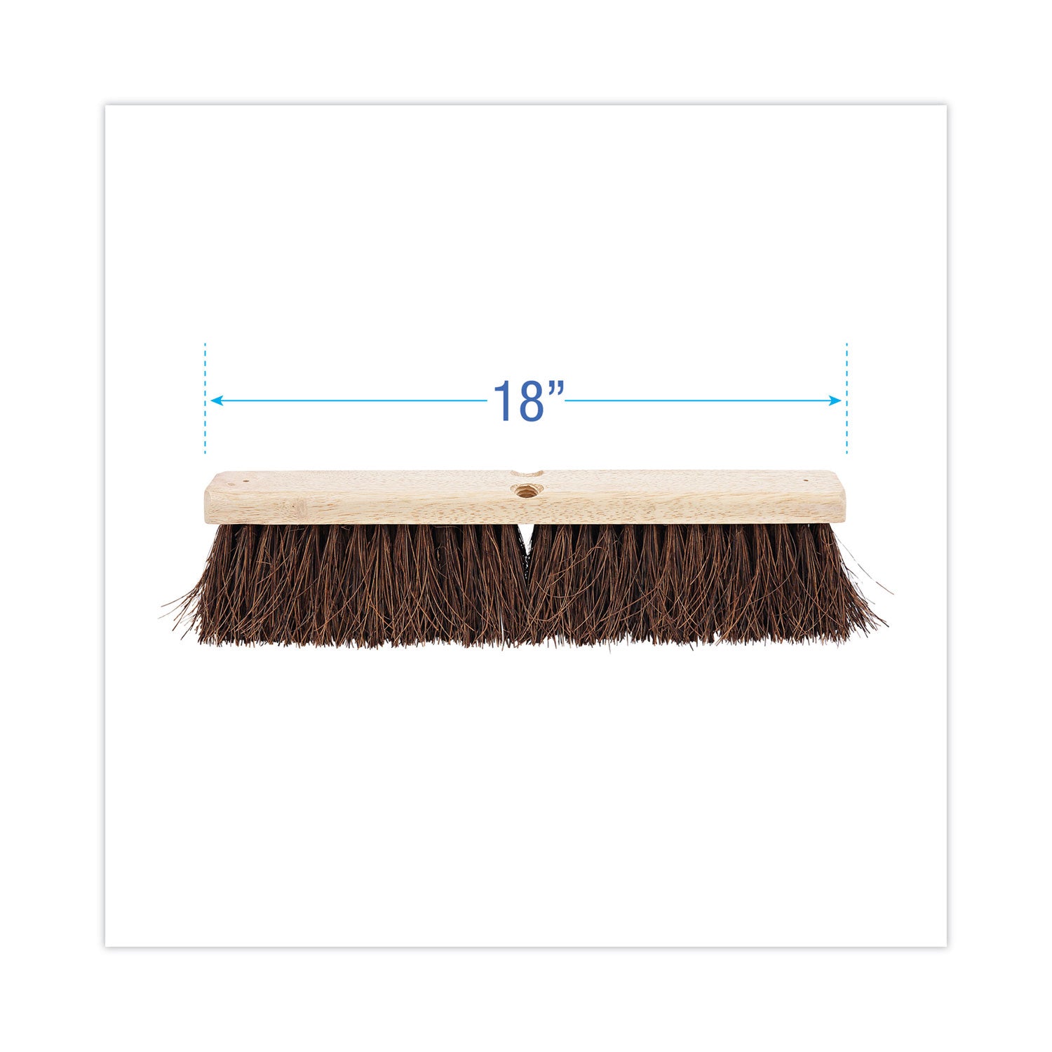 Boardwalk® Floor Brush Head, 3.25" Natural Palmyra Fiber Bristles, 18" Brush