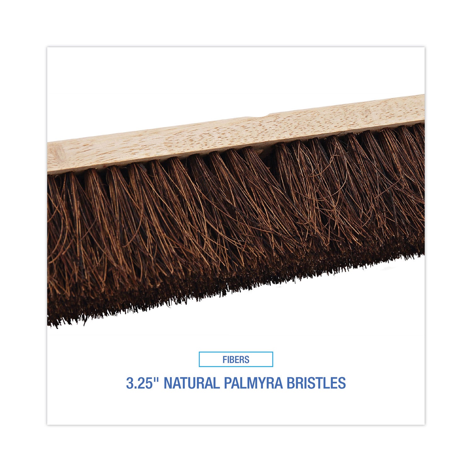 Boardwalk® Floor Brush Head, 3.25" Natural Palmyra Fiber Bristles, 24" Brush