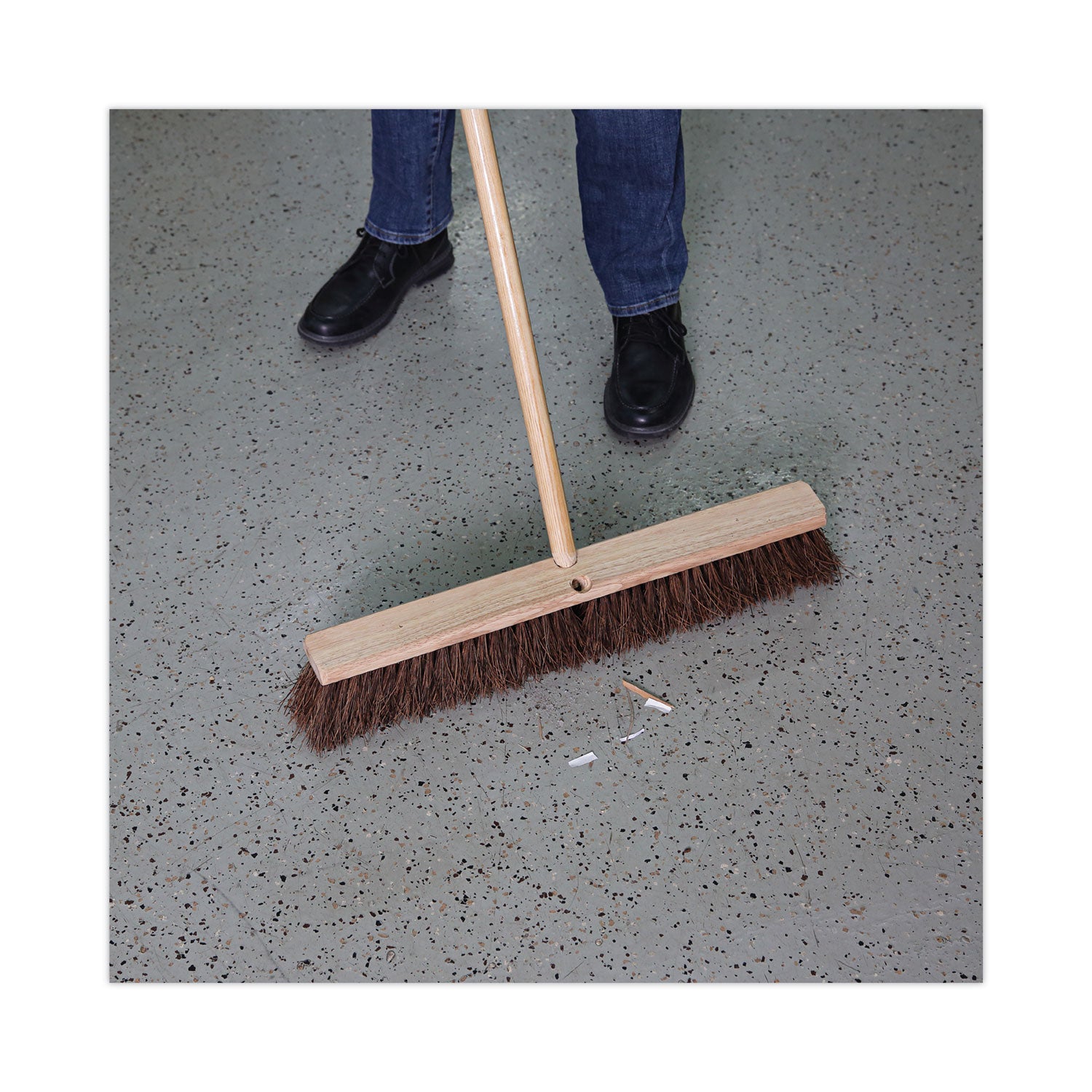 Boardwalk® Floor Brush Head, 3.25" Natural Palmyra Fiber Bristles, 24" Brush