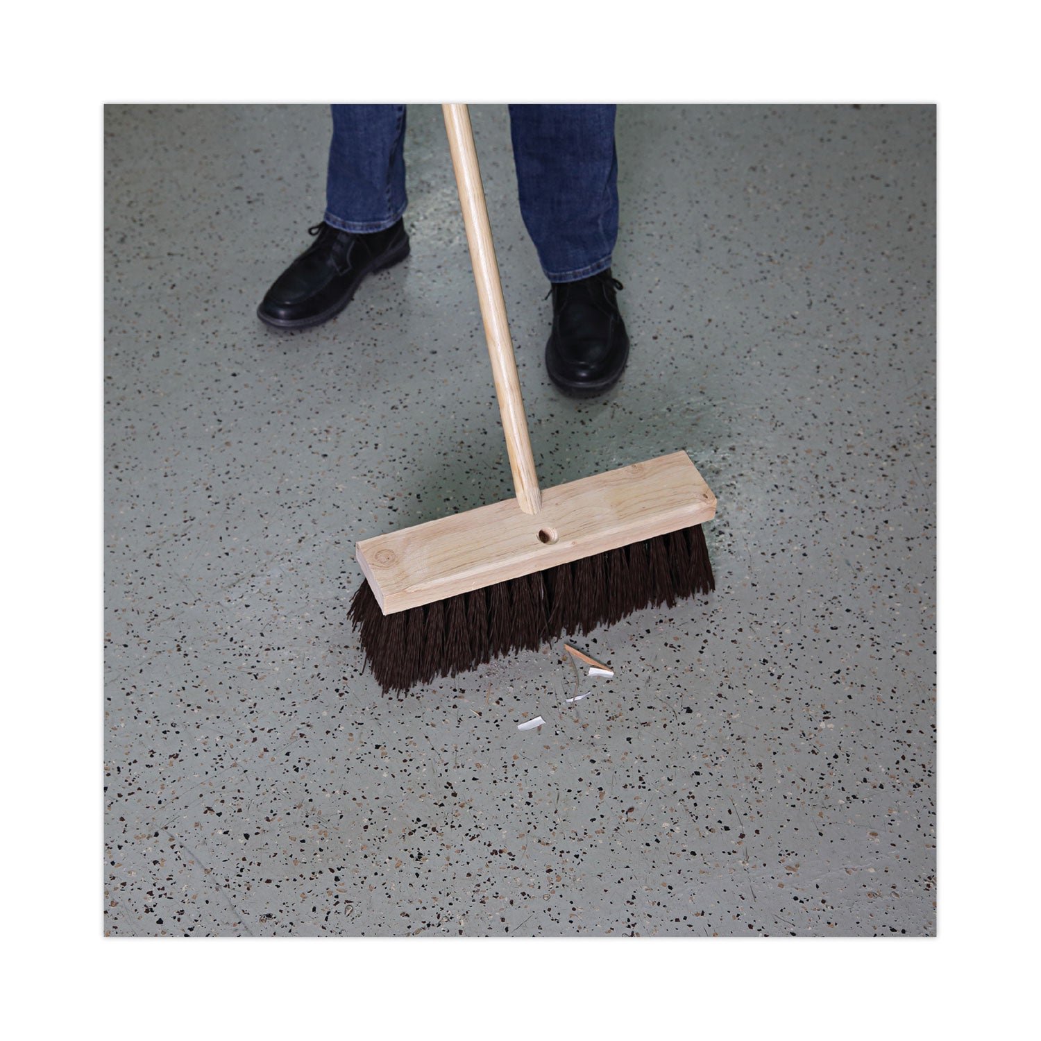 Boardwalk® Street Broom Head, 6.25" Brown Polypropylene Bristles, 16" Brush