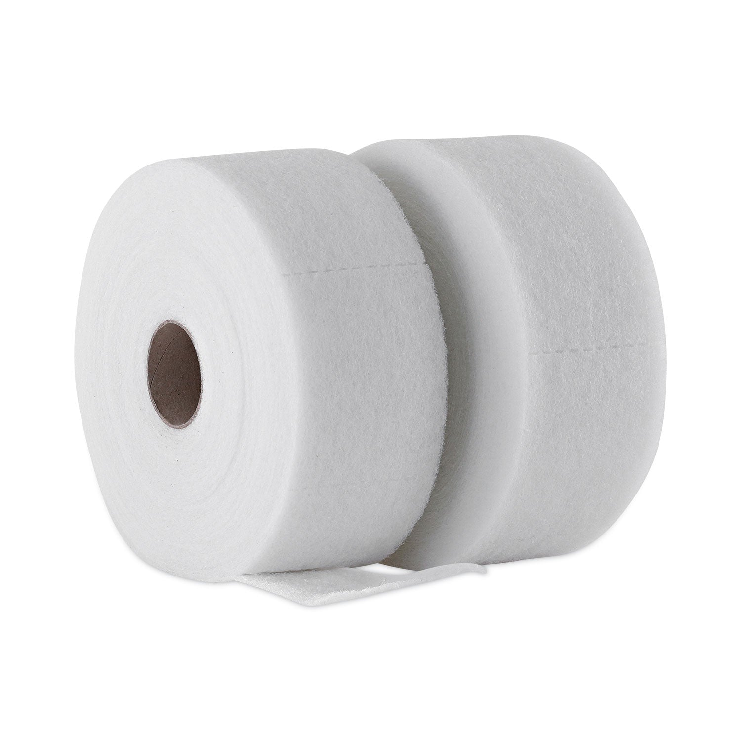 TrapEze Disposable Dusting Sheets, 5" x 125 ft, White, 250 Sheets/Roll, 2 Rolls/Carton