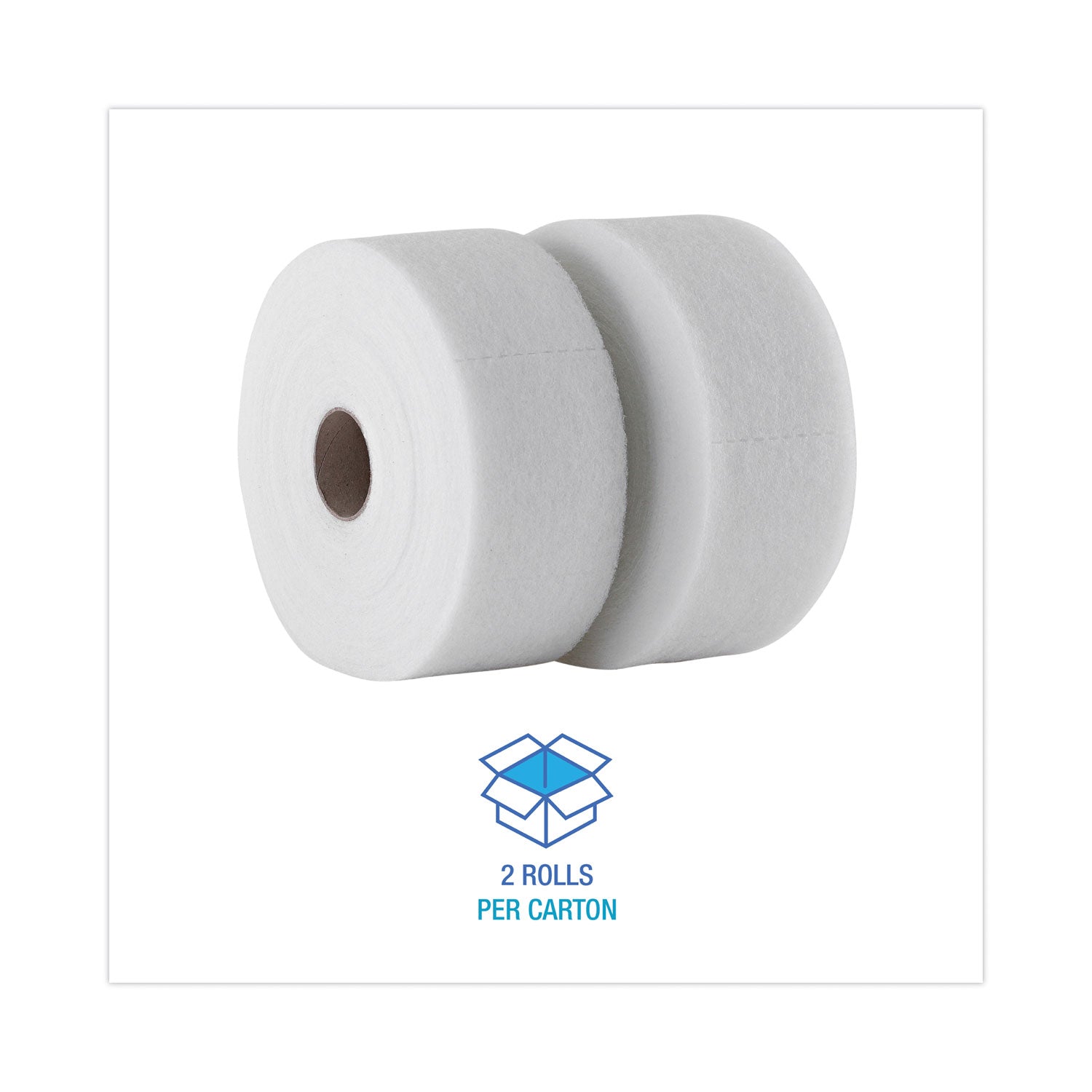 Boardwalk® TrapEze Disposable Dusting Sheets, 5" x 125 ft, White, 250 Sheets/Roll, 2 Rolls/Carton