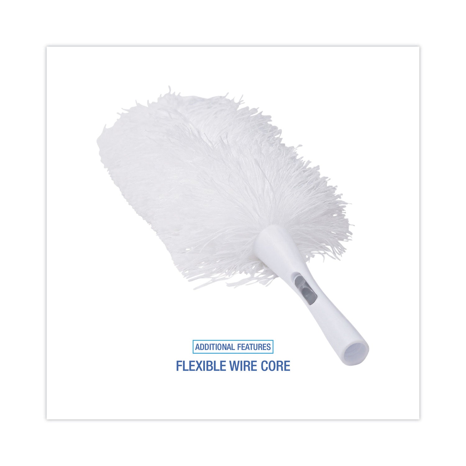 Boardwalk® MicroFeather Duster, Microfiber Feathers, Washable, 23", White