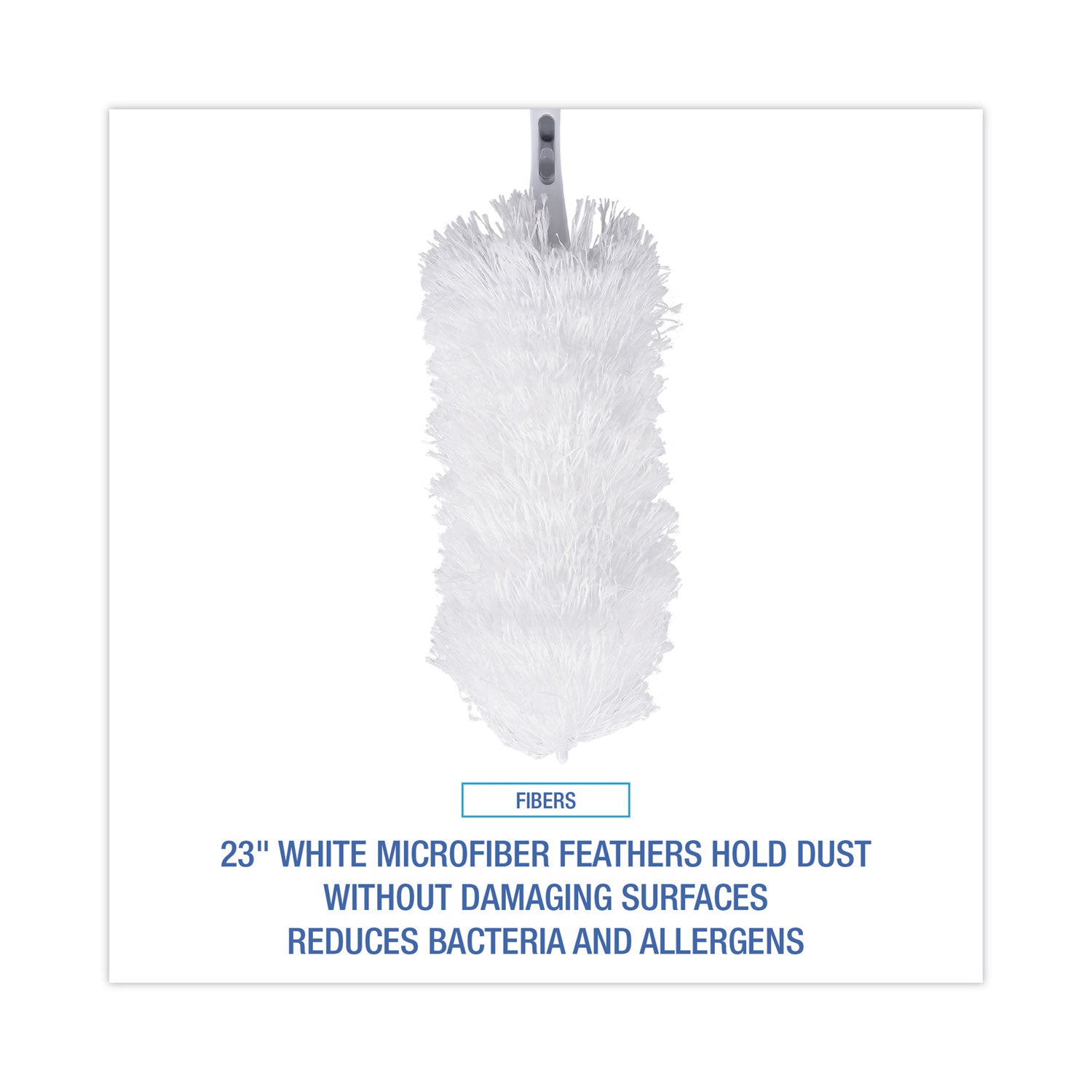 Boardwalk® MicroFeather Duster, Microfiber Feathers, Washable, 23", White