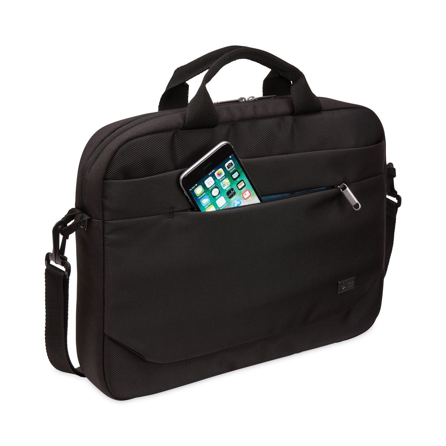 Case Logic® Advantage Laptop Attache, Fits Devices Up to 14", Polyester, 14.6 x 2.8 x 13, Black