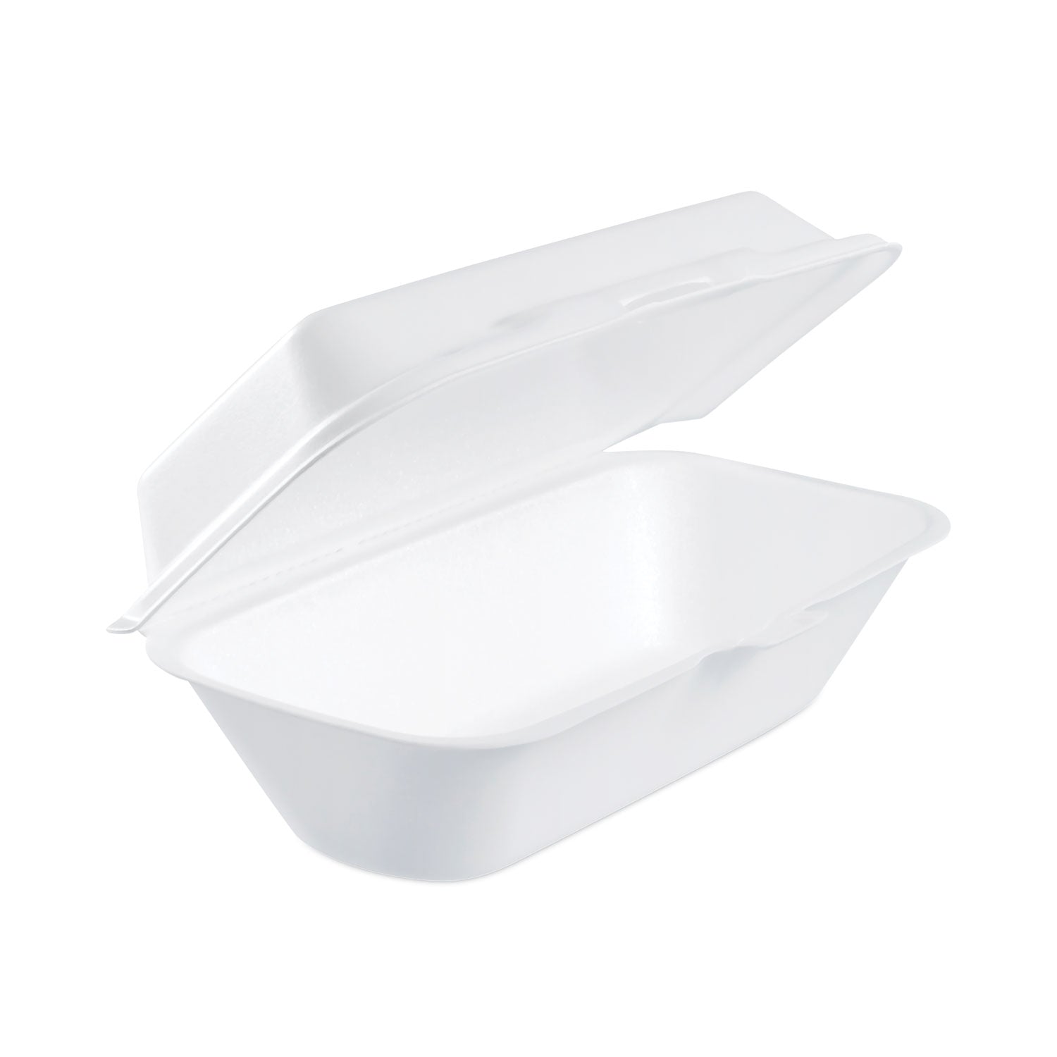 Dart® Foam Hinged Lid Container, Hoagie Container with Removable Lid, 5.3 x 9.8 x 3.3, White, 125/Bag, 4 Bags/Carton